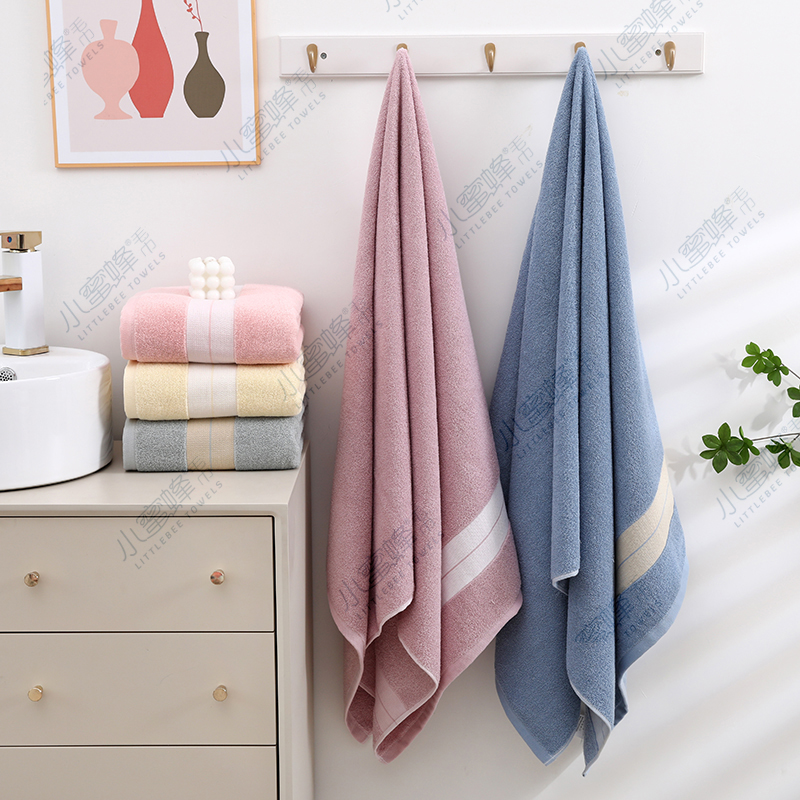 Bath towel gifts: New bath towels in stock, plain color, out of stock, soft and absorbent, little bee towels 029 Application Scenario