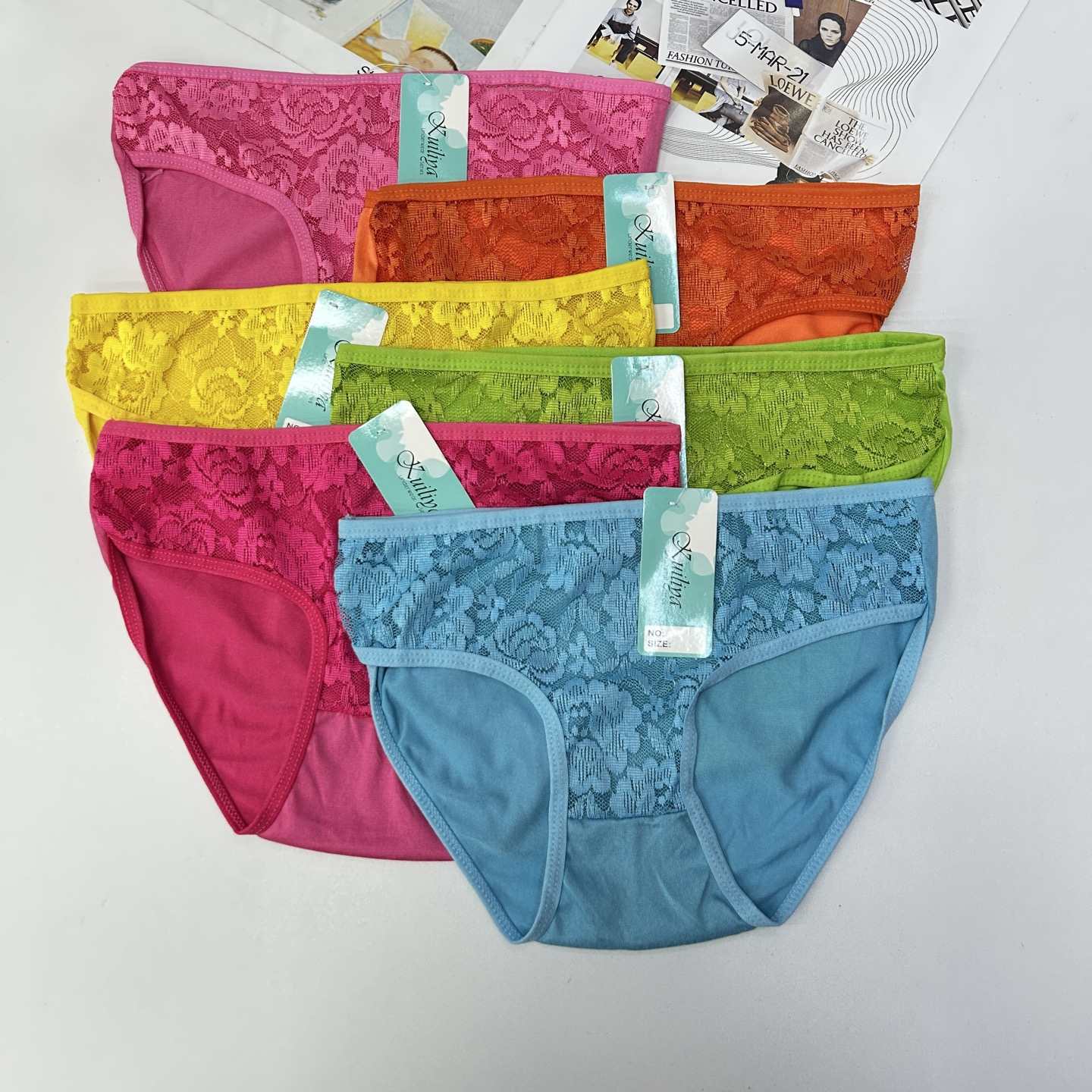 DD-X-2801 #L mixed-color women's underwear, women's hollowed-out triangle pants, popular women's underwear in Africa and South America, sexy underwear QNI Item Picture