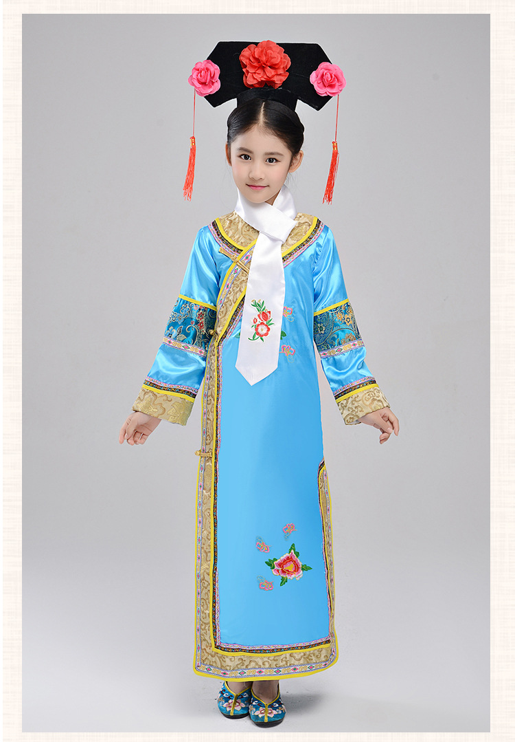 格格服公主服刺绣高品质成人儿童女款民族服饰详情图7