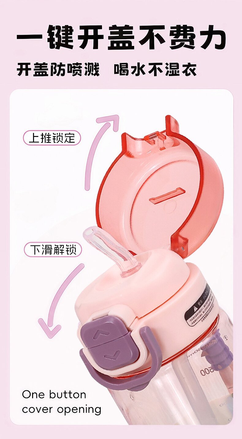 X152-6161水杯女生大容量新款运动水瓶便携高颜值渐变色双饮杯子详情图9
