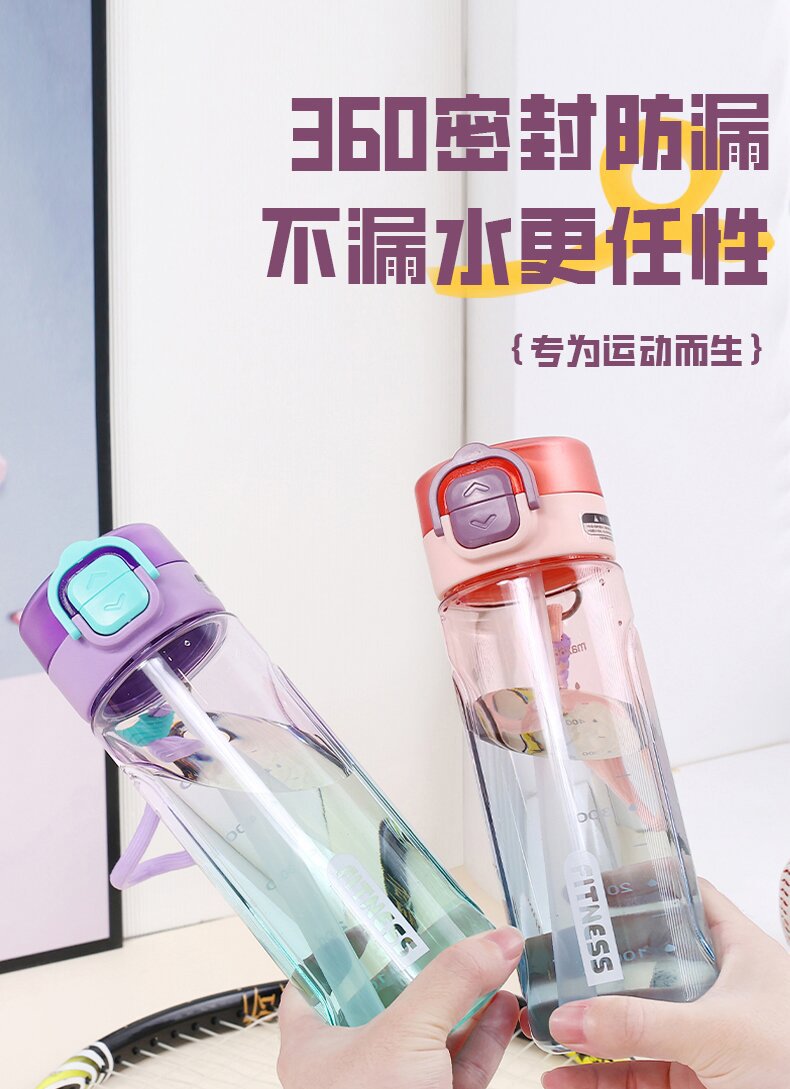 X152-6161水杯女生大容量新款运动水瓶便携高颜值渐变色双饮杯子详情图6