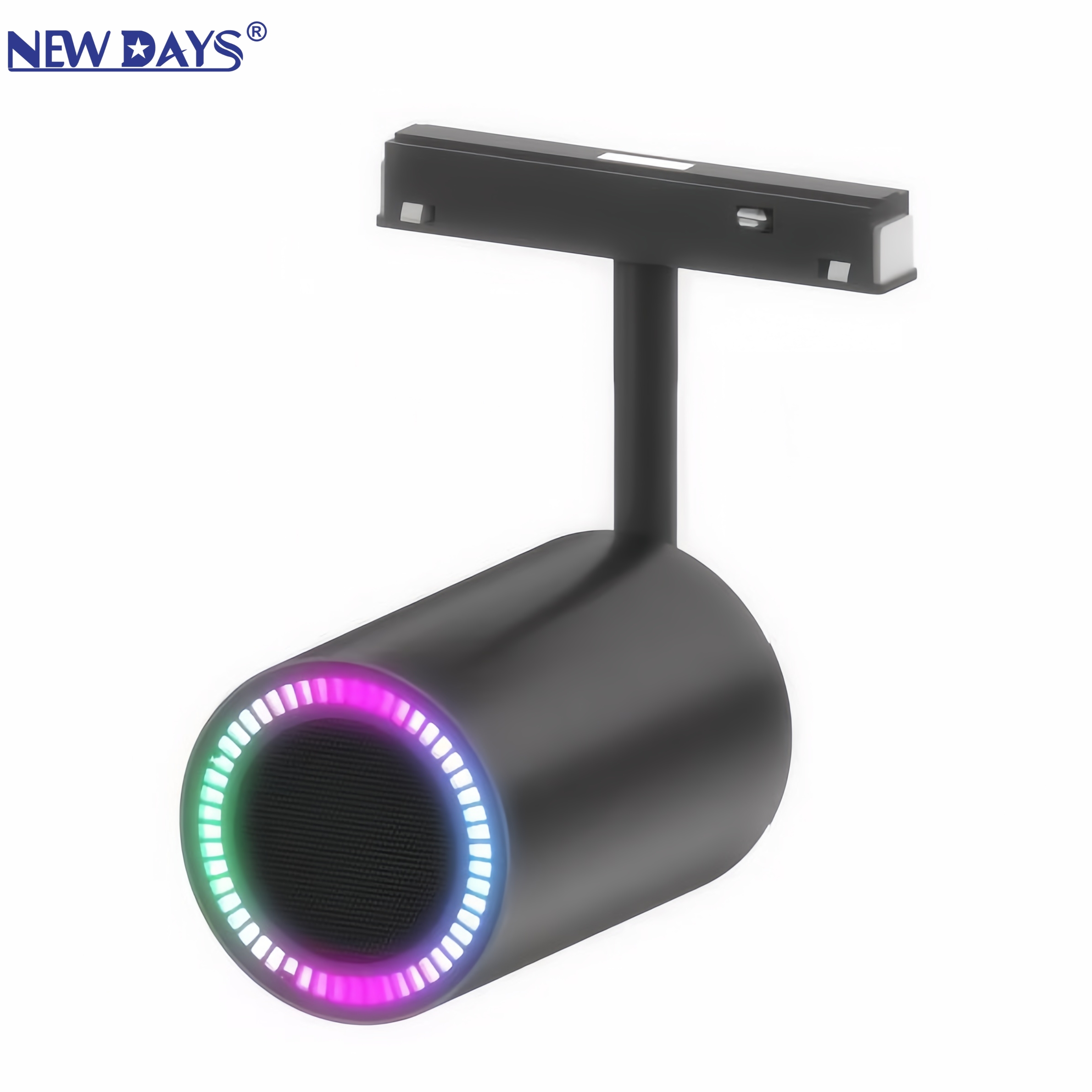 NEWDAYS跨境新品led磁吸灯轨道灯，蓝牙连接音乐灯，节能高亮嵌入式照明灯射灯射灯变光磁吸轨道