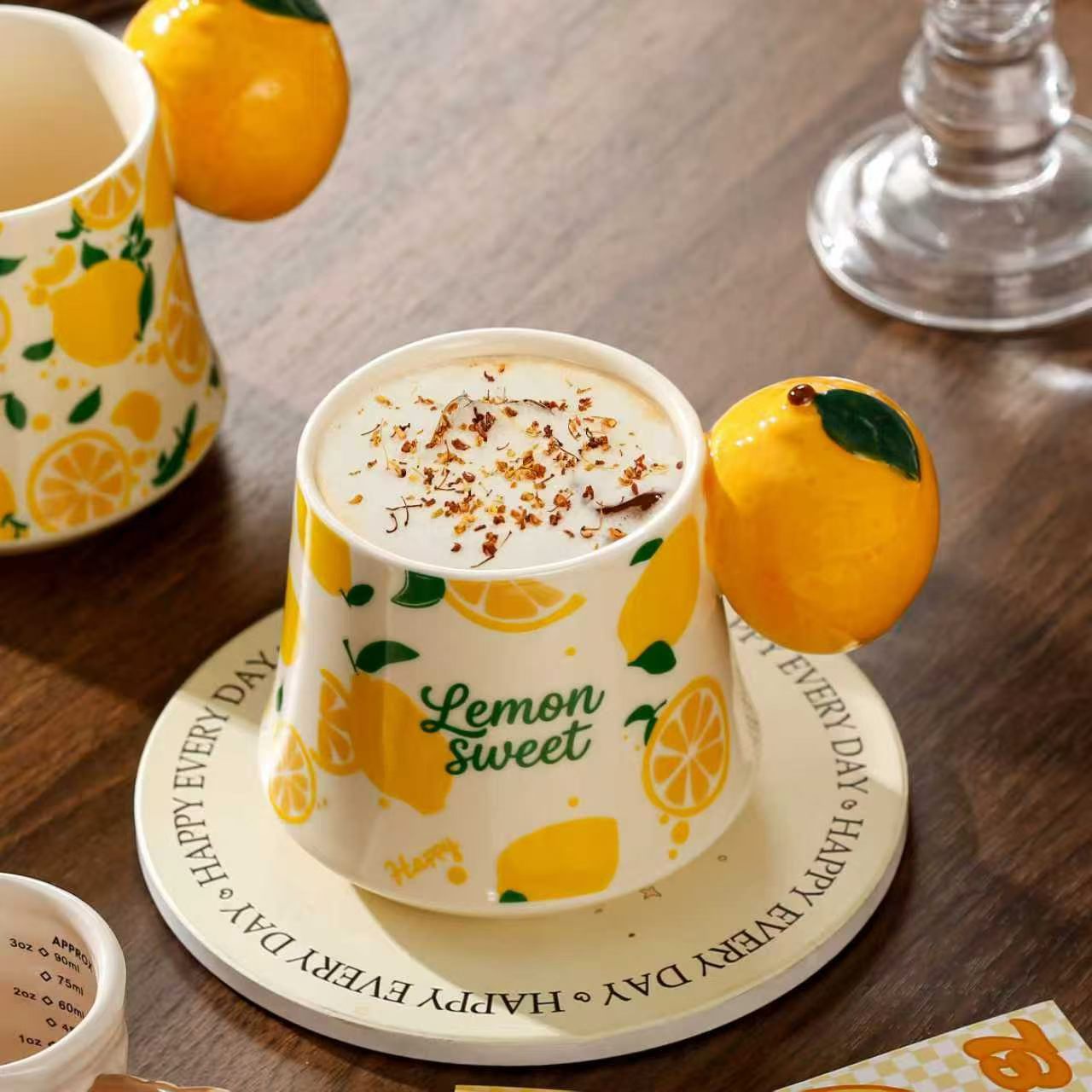 Summer fruit cute mugs, creative theme cups, ceramic mugs, cups, daily necessities mugs, mugs for couples, summer cute detail image 6