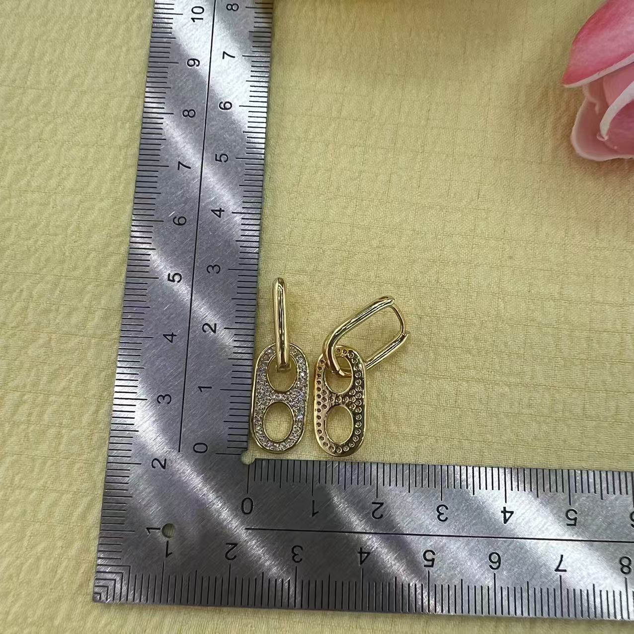 New trendy and creative round zircon ear buckles, simple silver needle ear studs, women's pure copper gold-plated all-purpose teardrop earrings Application Scenario