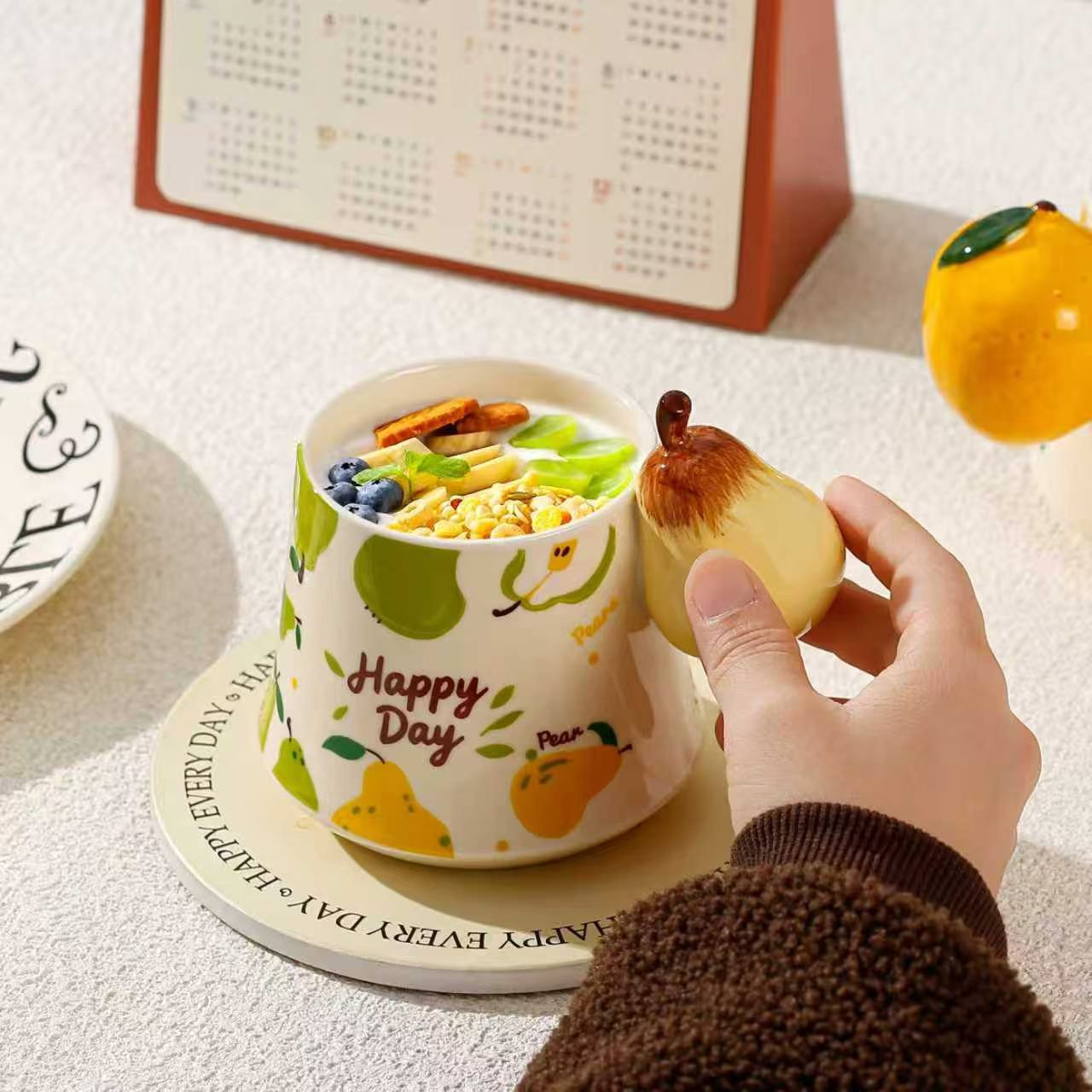 Summer fruit cute mugs, creative theme cups, ceramic mugs, cups, daily necessities mugs, mugs for couples, summer cute Application Scenario
