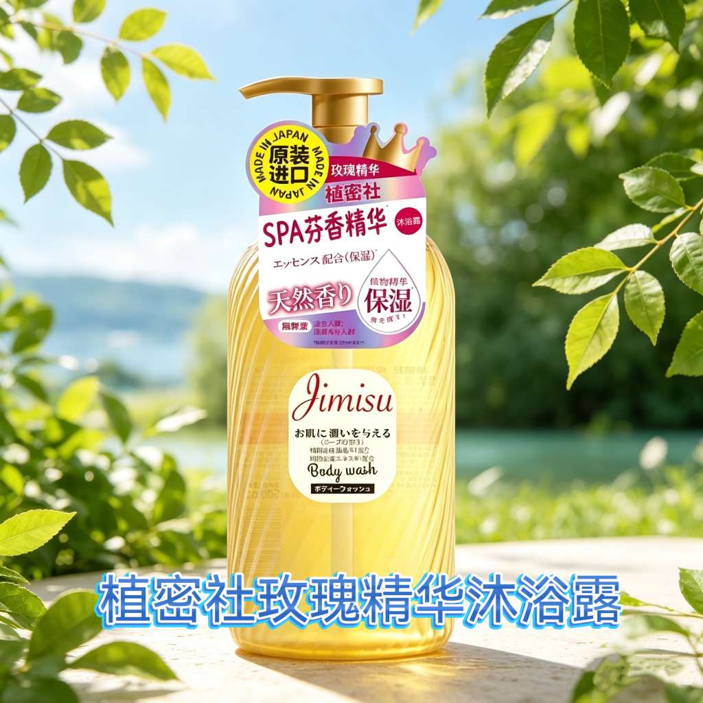 Original imported Zhimi She Rose Essence Body Wash 500ml Moisturizing and Nourishing Rose Fragrance Body Wash