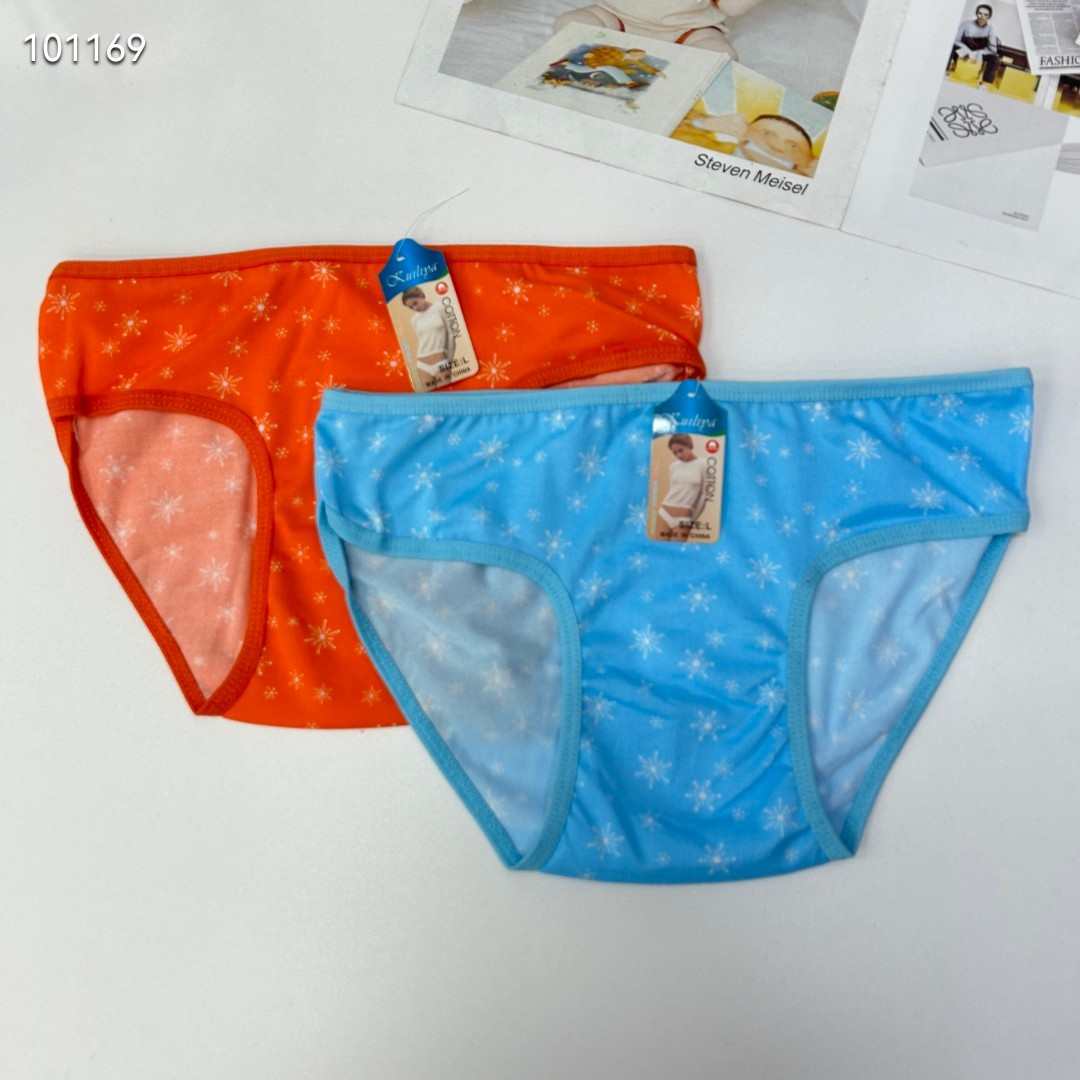 DD-8669#L mixed-color women's underwear, Women's printed women's briefs, milk silk underwear, best-selling underwear in Africa and South America, underwear QNI Specification drawing