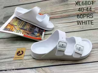 Men's double-breasted thick-soled flip-flops are available in stock for export. Summer casual flip-flops Specification image