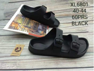 Men's double-breasted thick-soled flip-flops are available in stock for export. Summer casual flip-flops details Picture