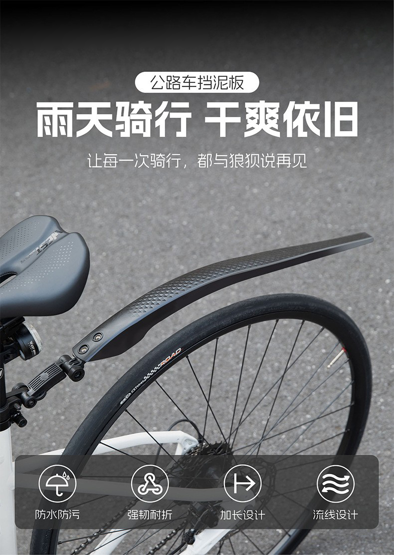XGNB-117大泥板长泥板公路自行车挡泥板单车泥除快拆山地车雨板泥瓦详情1