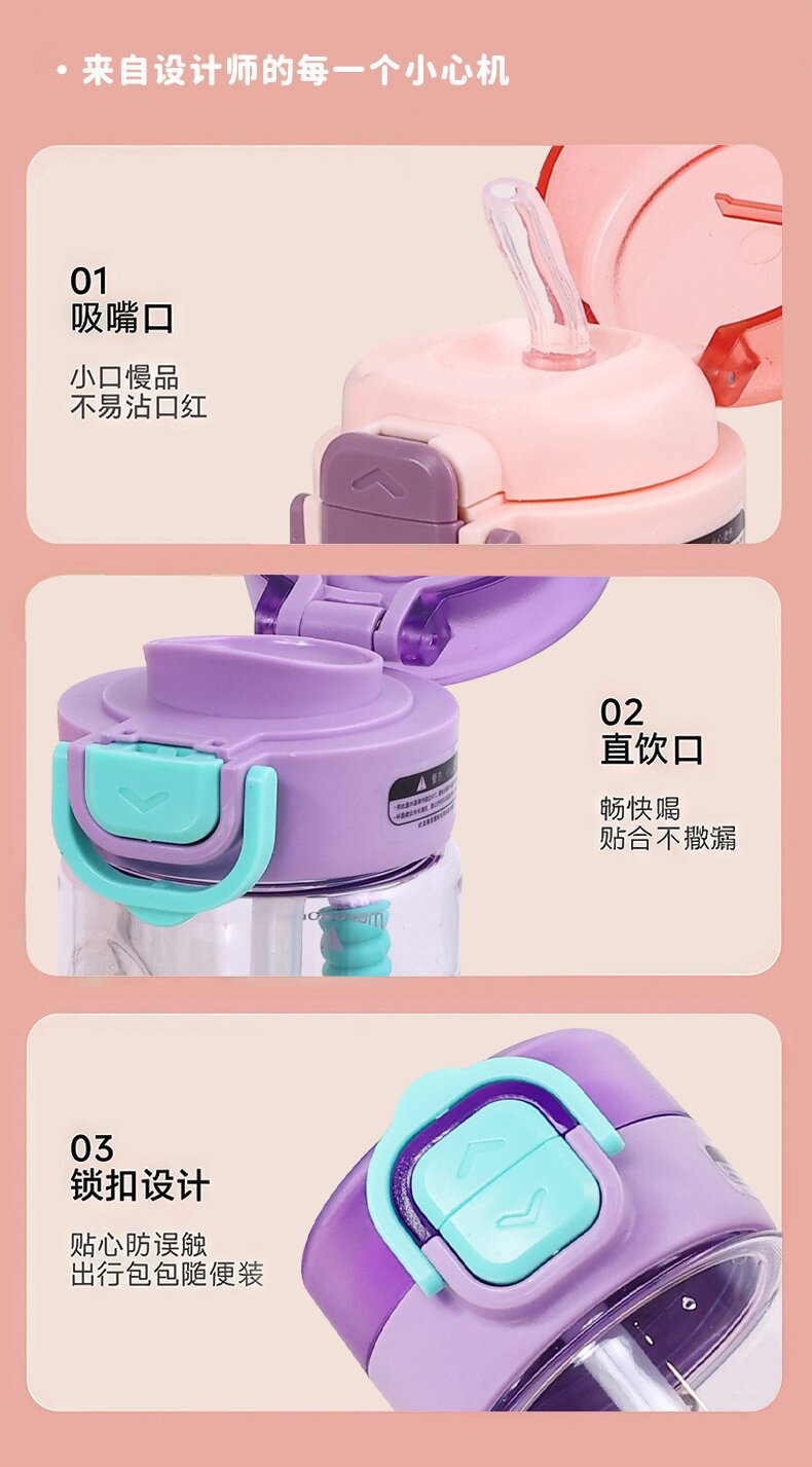 X152-6161水杯女生大容量新款运动水瓶便携高颜值渐变色双饮杯子详情图8