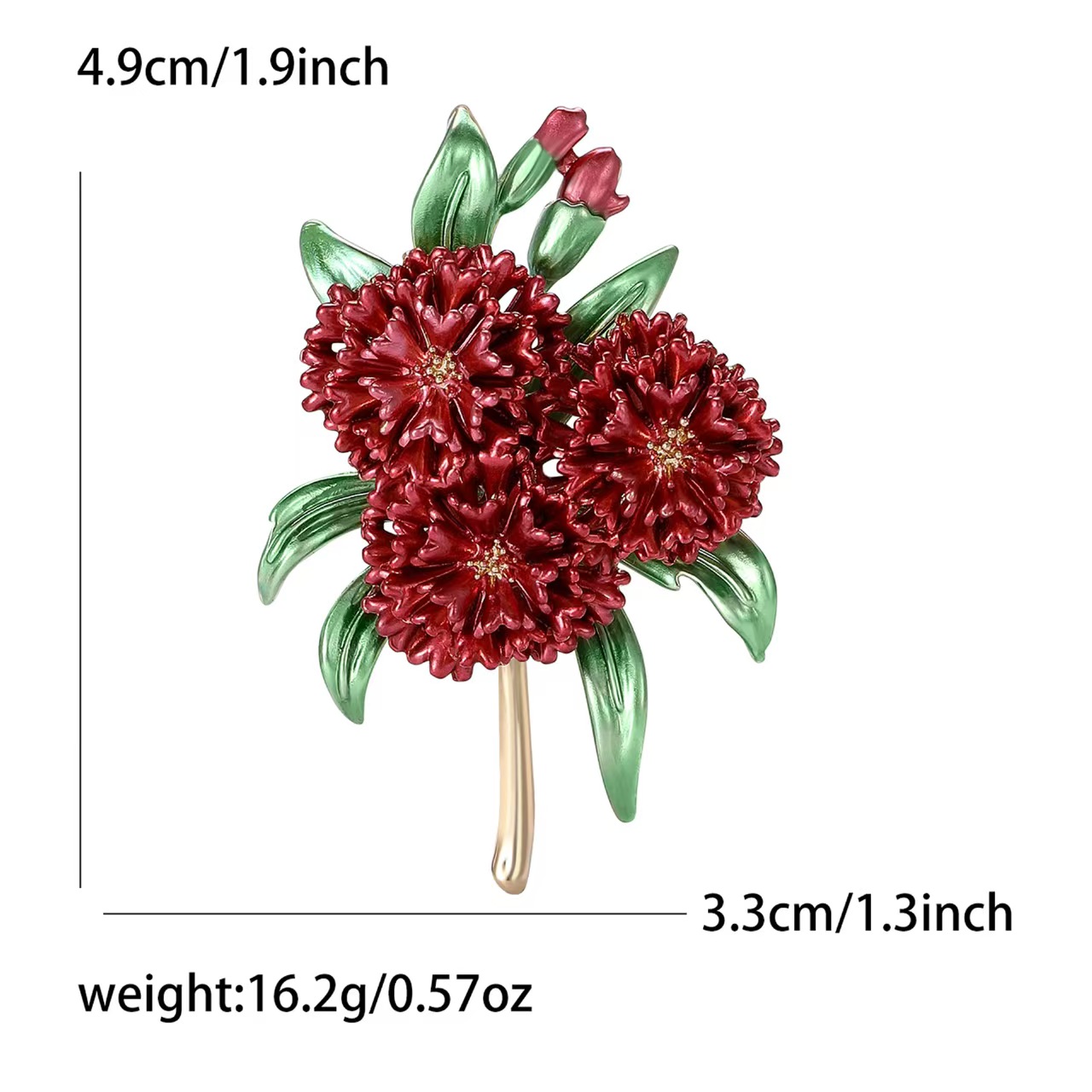 Exquisite and light luxury oil-dripping hydrangea brooch, fashionable and versatile, elegant and high-end lady's brooch accessory pin Application Scenario