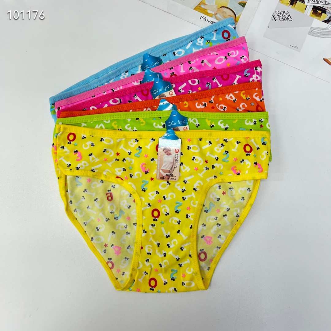 DD-399#L mixed-color women's underwear, Women's printed women's briefs, milk silk underwear, best-selling underwear in Africa and South America, underwear QNI Application Scenario