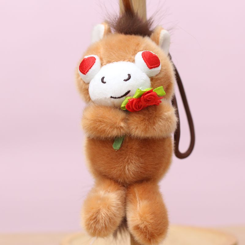 Get out of being single right away! Creative 4-inch plush pendant, claw machine, doll, key pendant, car schoolbag, hanging accessory, gift, cartoon transformation keychain, dress-up doll, hanging accessory, plush toy, cute wholesale details Picture