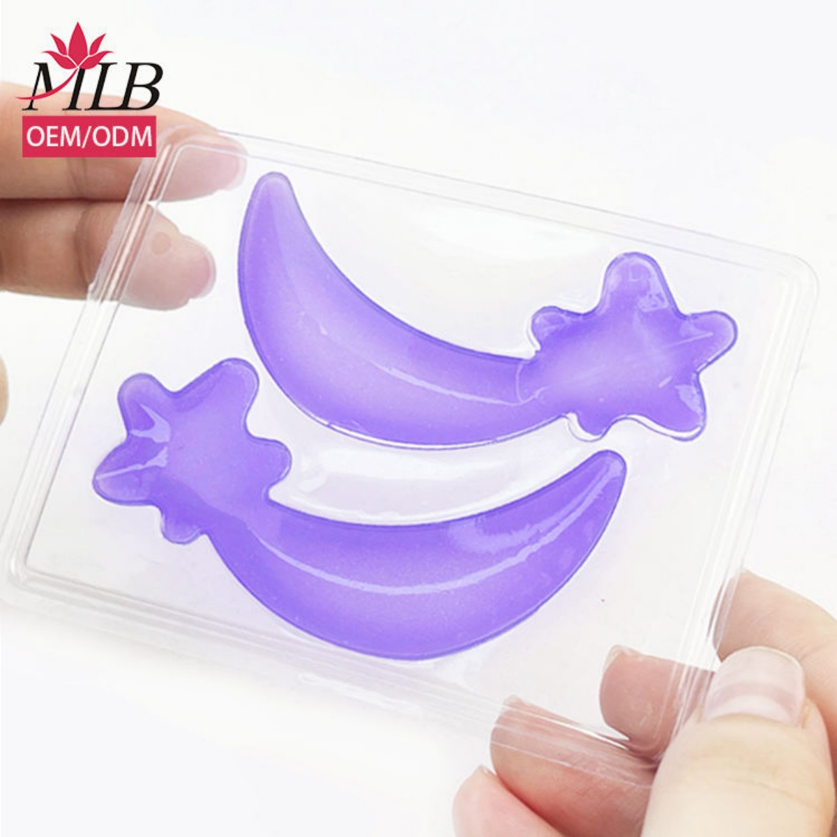 Purple moon and star silicone patch glass ring face double-sided tape resin fruit alloy pendant embroidered main body eye mask Specification image