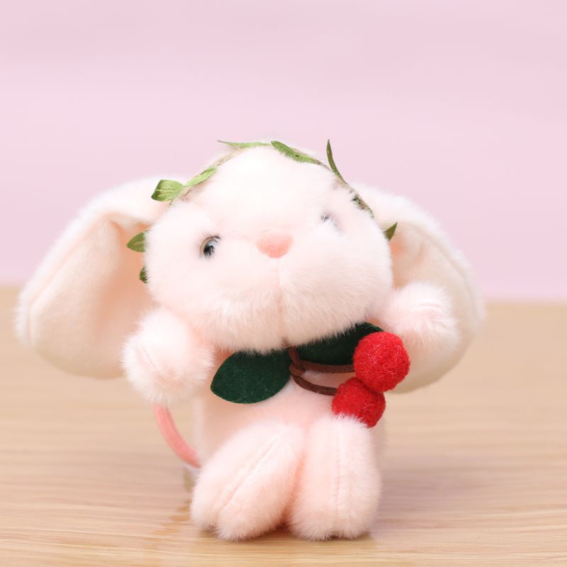 Forest Rabbit Creative 4-inch plush pendant, claw machine, doll, key pendant, car schoolbag, hanging accessory, gift, cartoon transformation keychain, dress-up doll, pendant, plush toy, cute wholesale Application Scenario