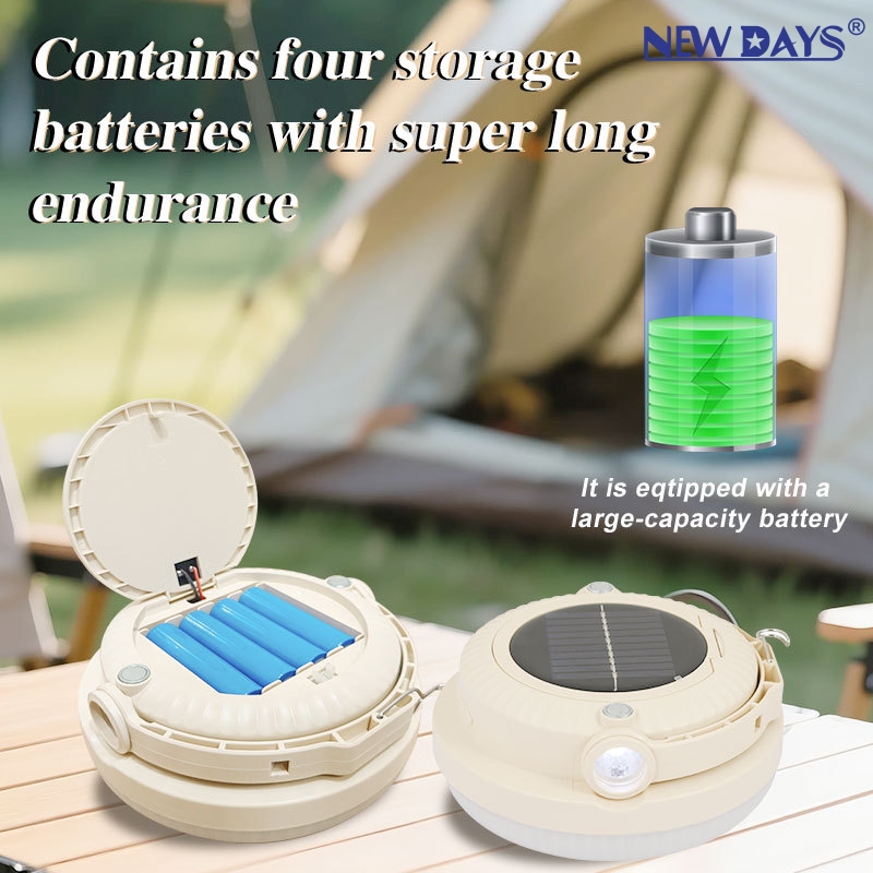 NEWDAYS brand cross-border new solar led bulb outdoor camping lamp, energy-saving, high-brightness, long-lasting digital display emergency lighting hanging lamp Application Scenario