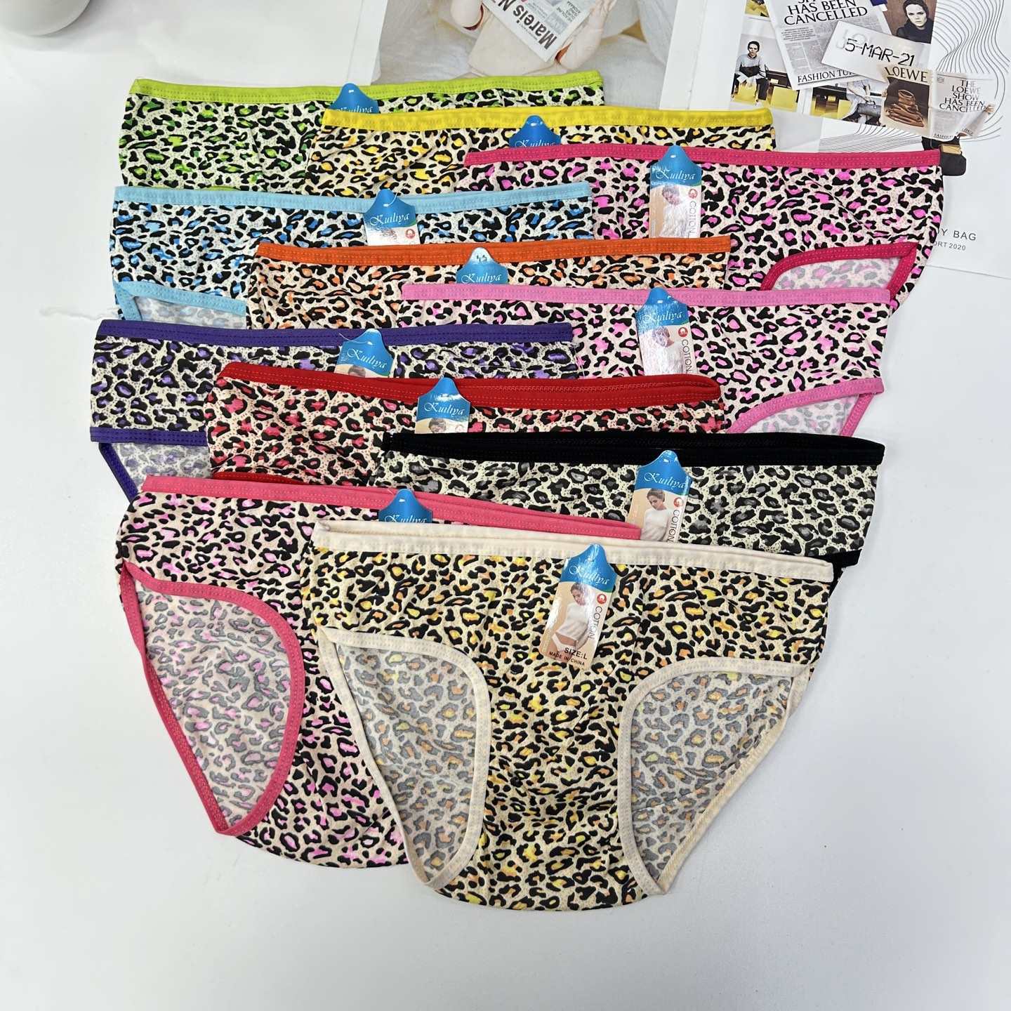 DD-562#L mixed-color women's underwear, women's printed women's briefs, milk silk underwear, best-selling underwear in Africa and South America, underwear QNI Item Picture