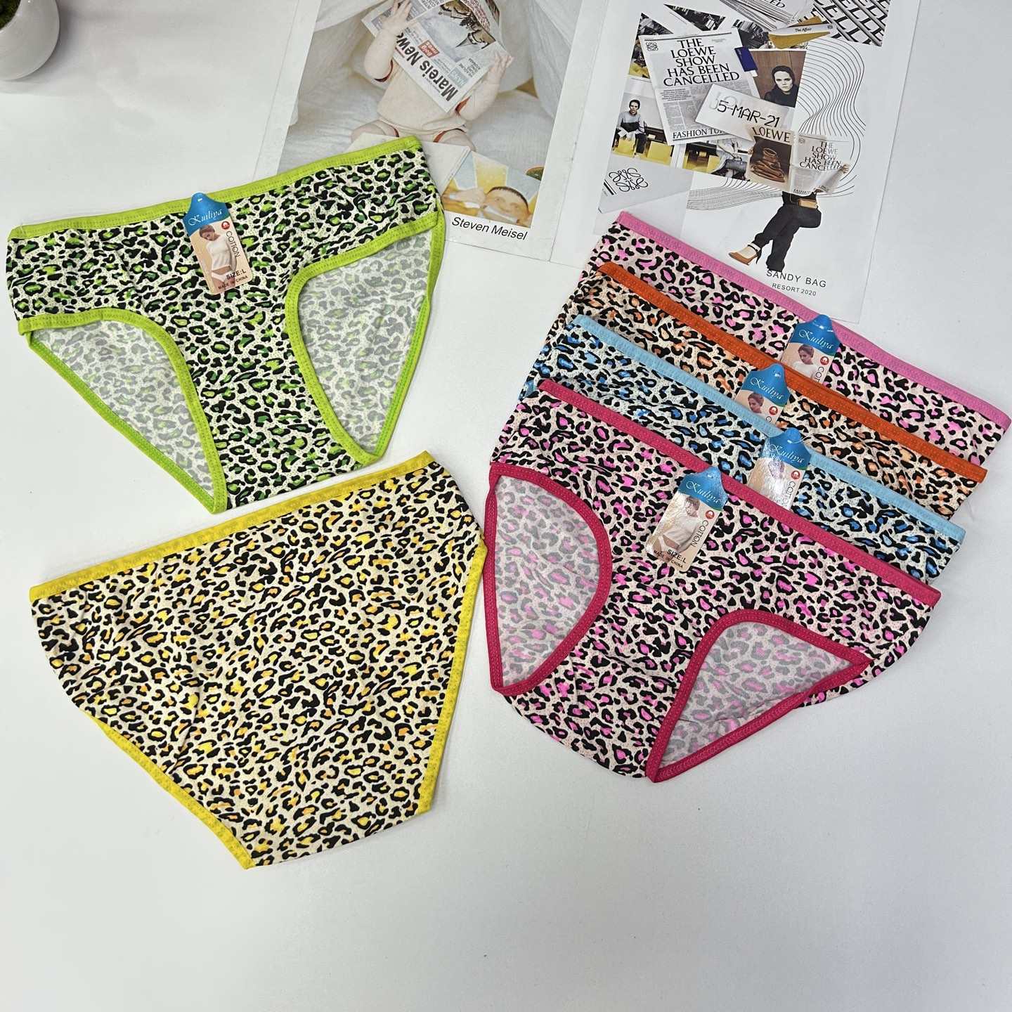 DD-562#L mixed-color women's underwear, women's printed women's briefs, milk silk underwear, best-selling underwear in Africa and South America, underwear QNI Specification drawing