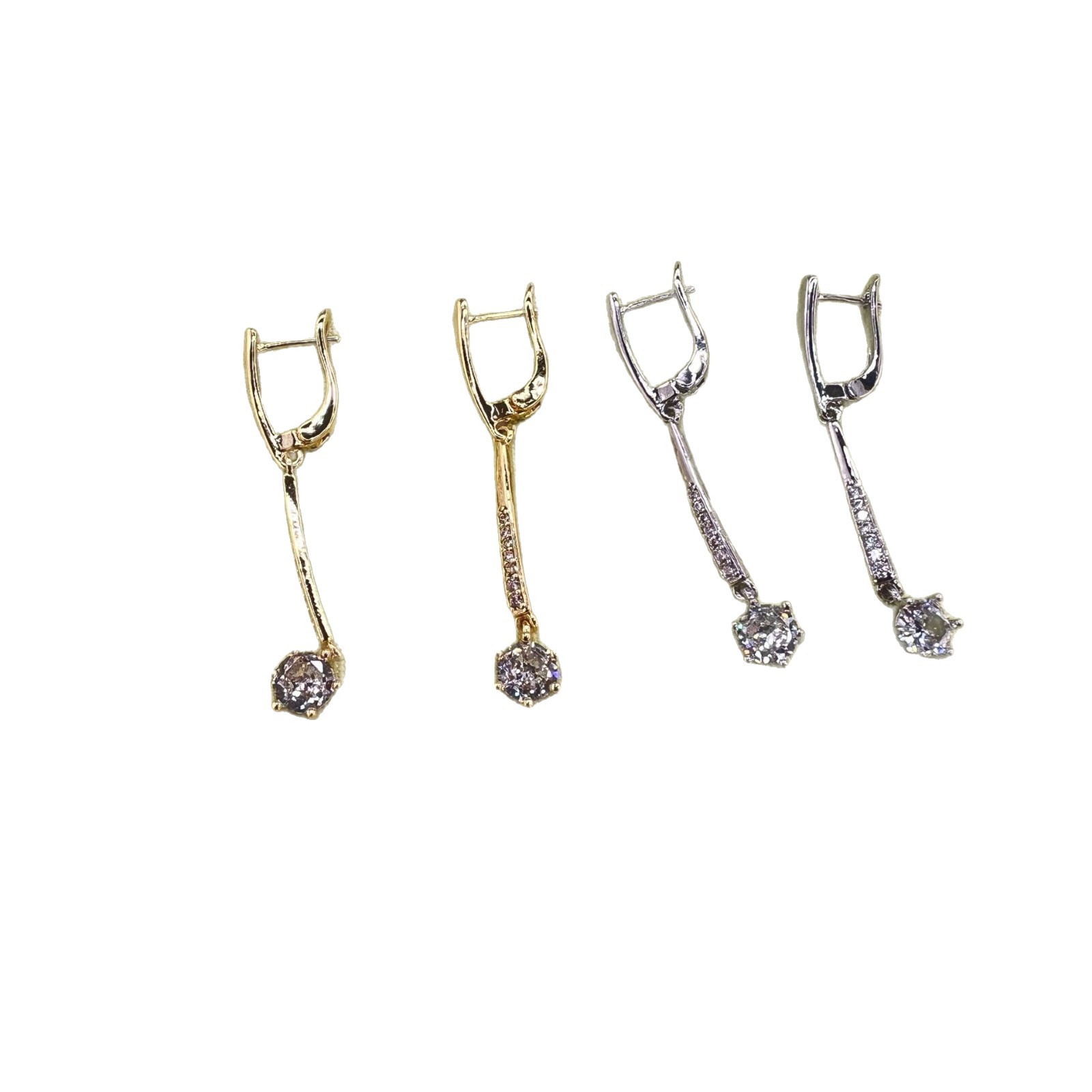 Wholesale of popular new European and American trend products, pure copper creative three-dimensional long, slimming ear, cross-border export tassel jewelry Item Picture