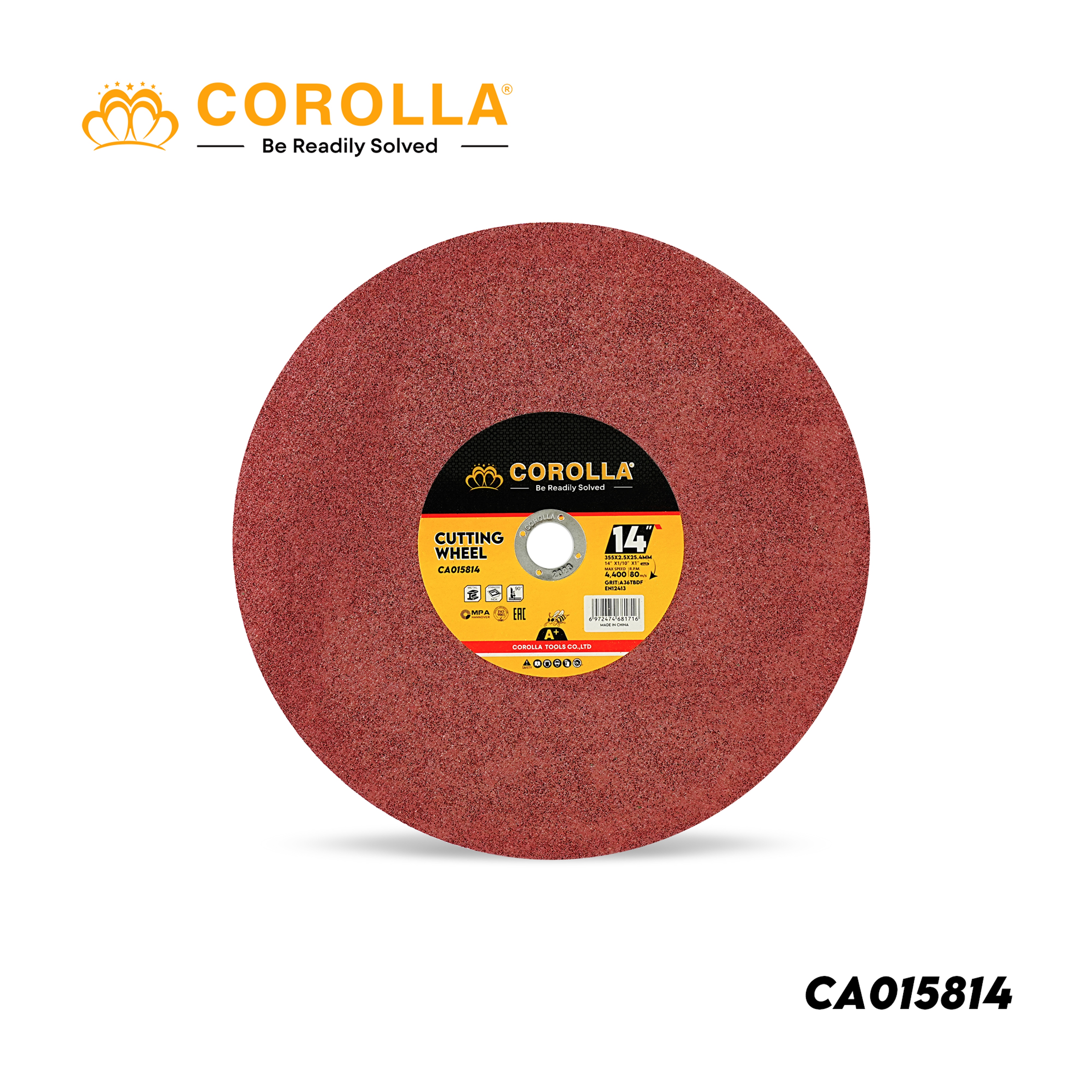 CA015814  COROLLA砂轮切割片角磨机切割片14寸切割机切片五金工具砂轮片