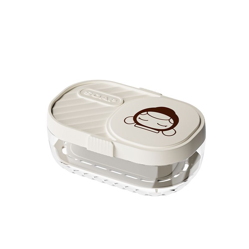 T54-Y-9120 Double-layer soap box with draining lid, no perforating soap box, dust-proof soap box with draining lid Item Picture