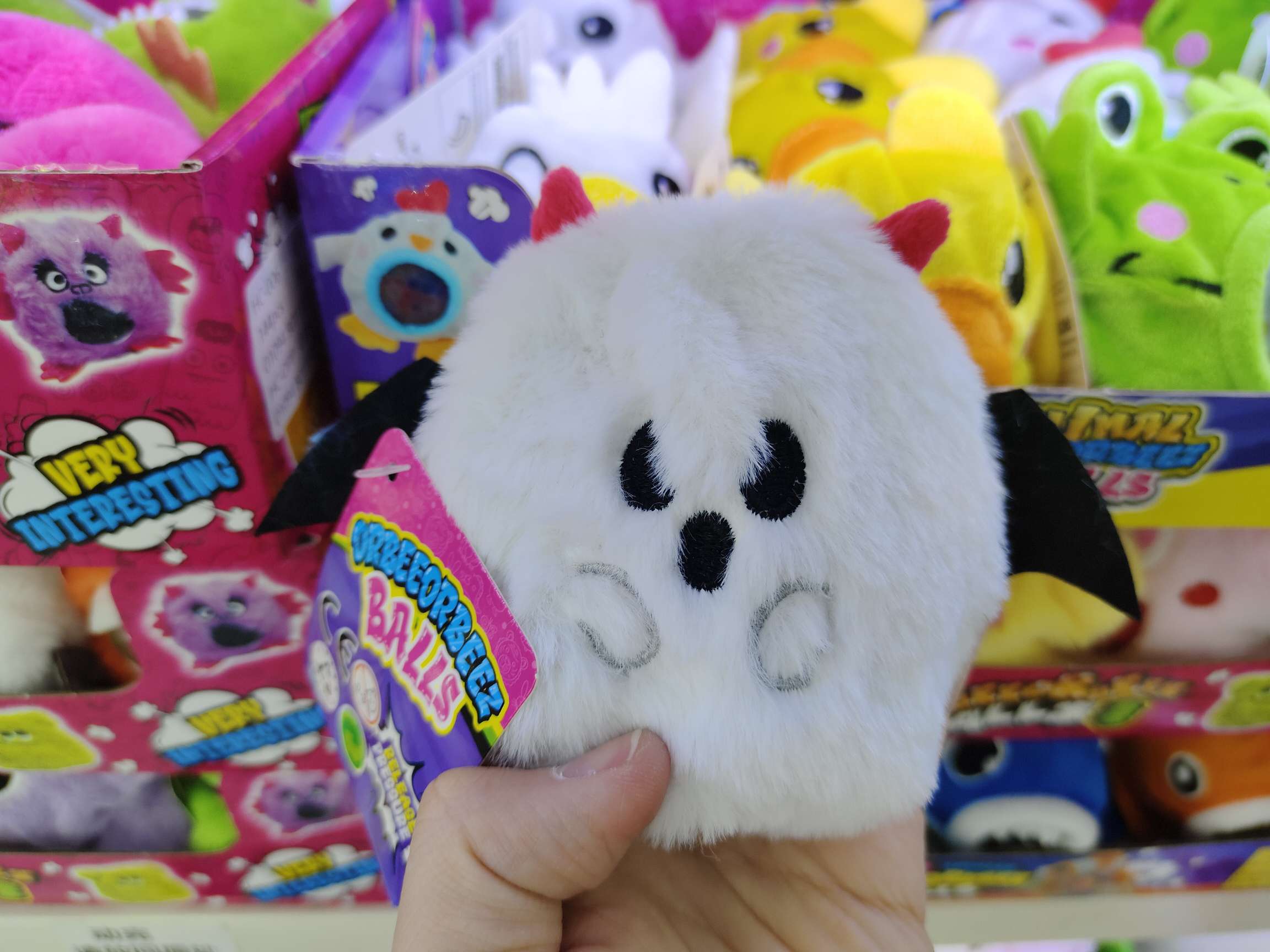 New best-selling Halloween plush stress-relieving ball toys, squeeze popping beads, bat ghost, spider mixed and molded children's toys detail image 3