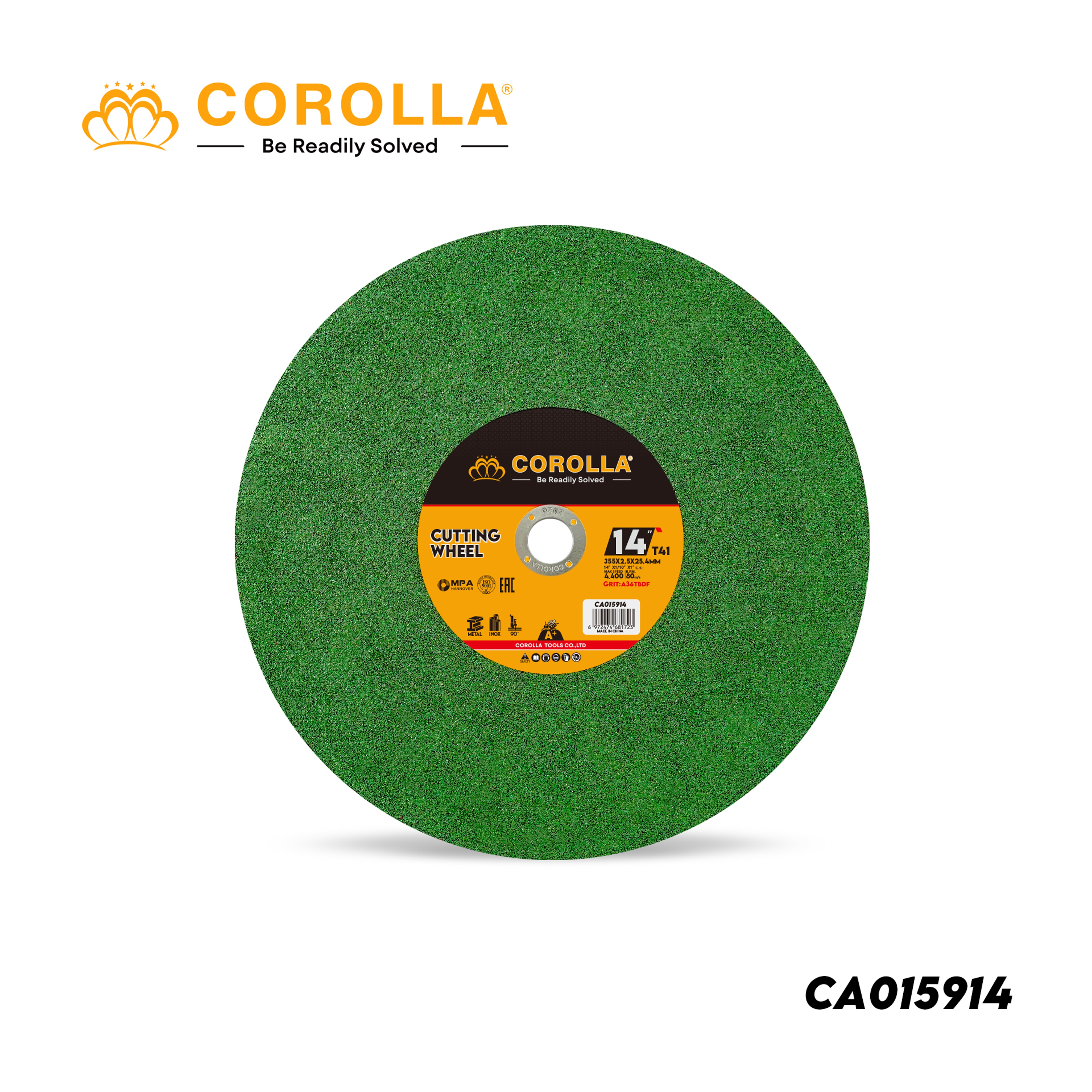 CA015914  COROLLA砂轮切割片角磨机切割片14寸切割机切片五金工具砂轮片