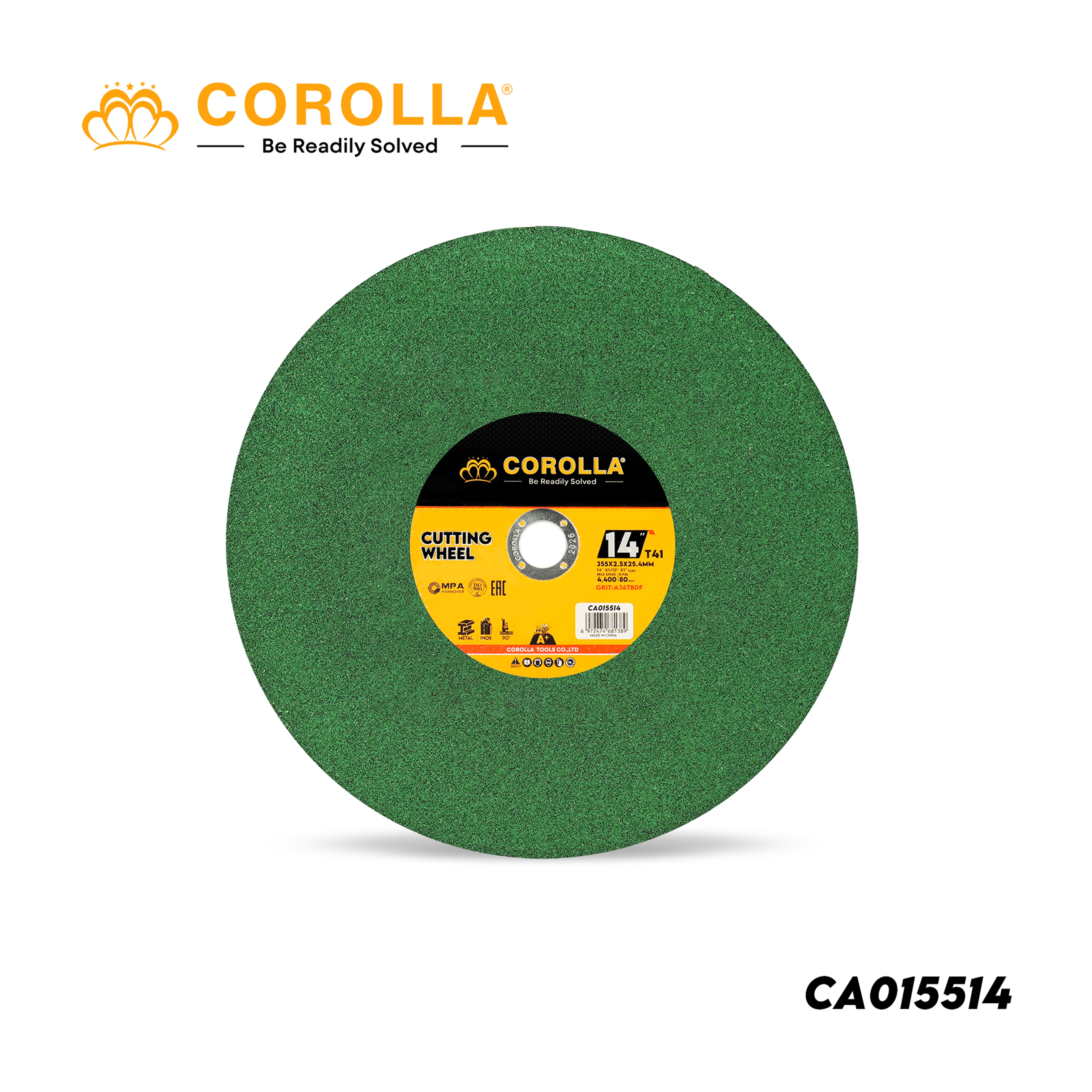 CA015514  COROLLA砂轮切割片角磨机切割片14寸切割机切片五金工具砂轮片