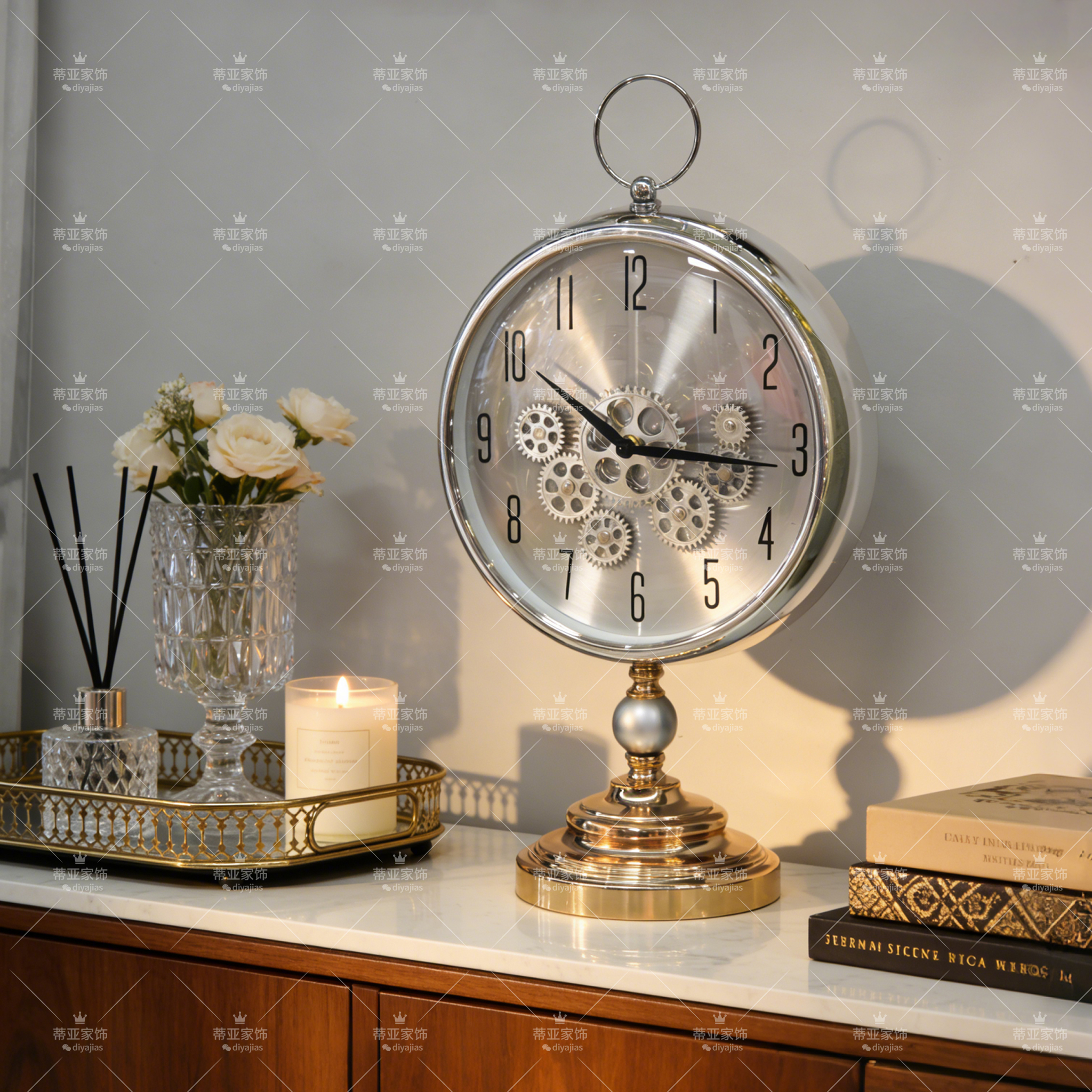 Retro mechanical clocks, electronic watches, floor clocks, garden plastic decorations