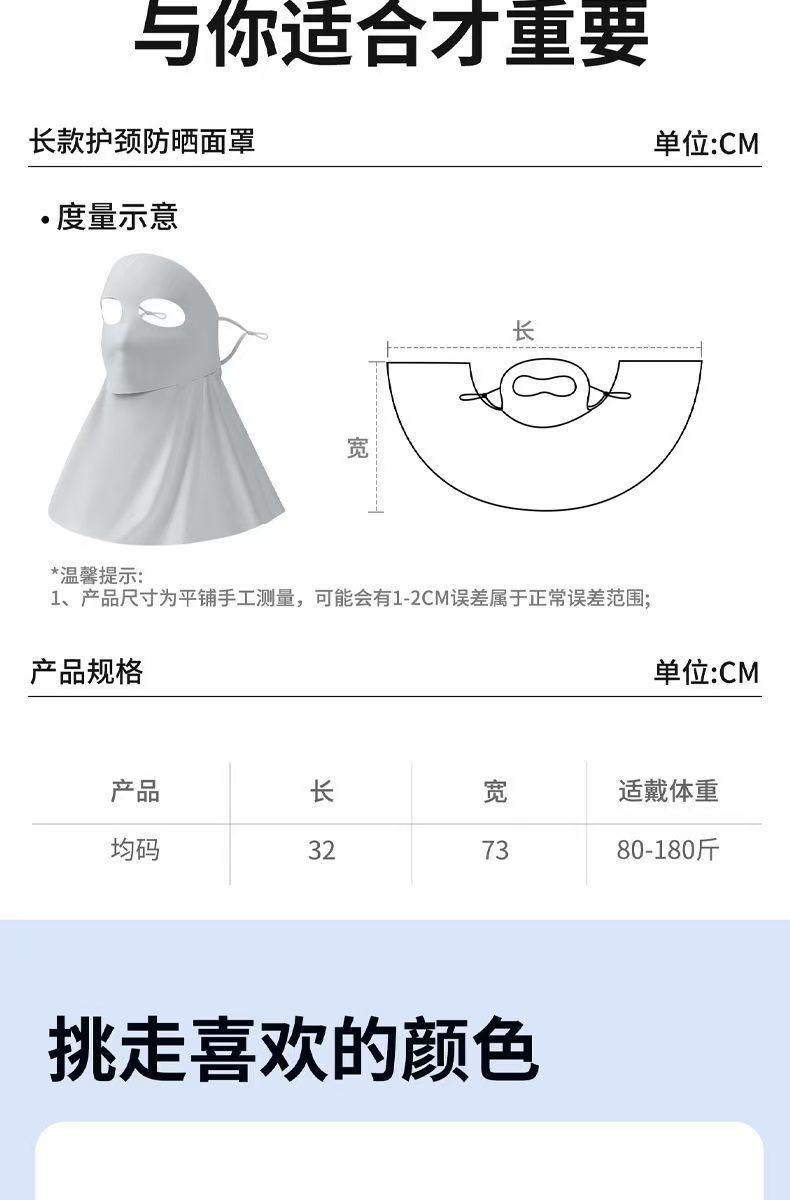 无痕可喝水防晒面罩熊猫眼冰丝透气防紫外线全脸高颜值脸基尼防晒口罩详情13