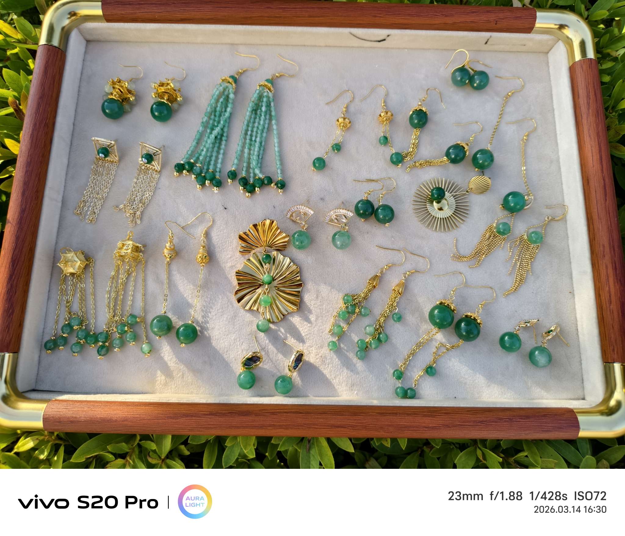 African jade earrings, long and elegant women's accessories, stud earrings, long and elegant women's exotic charm