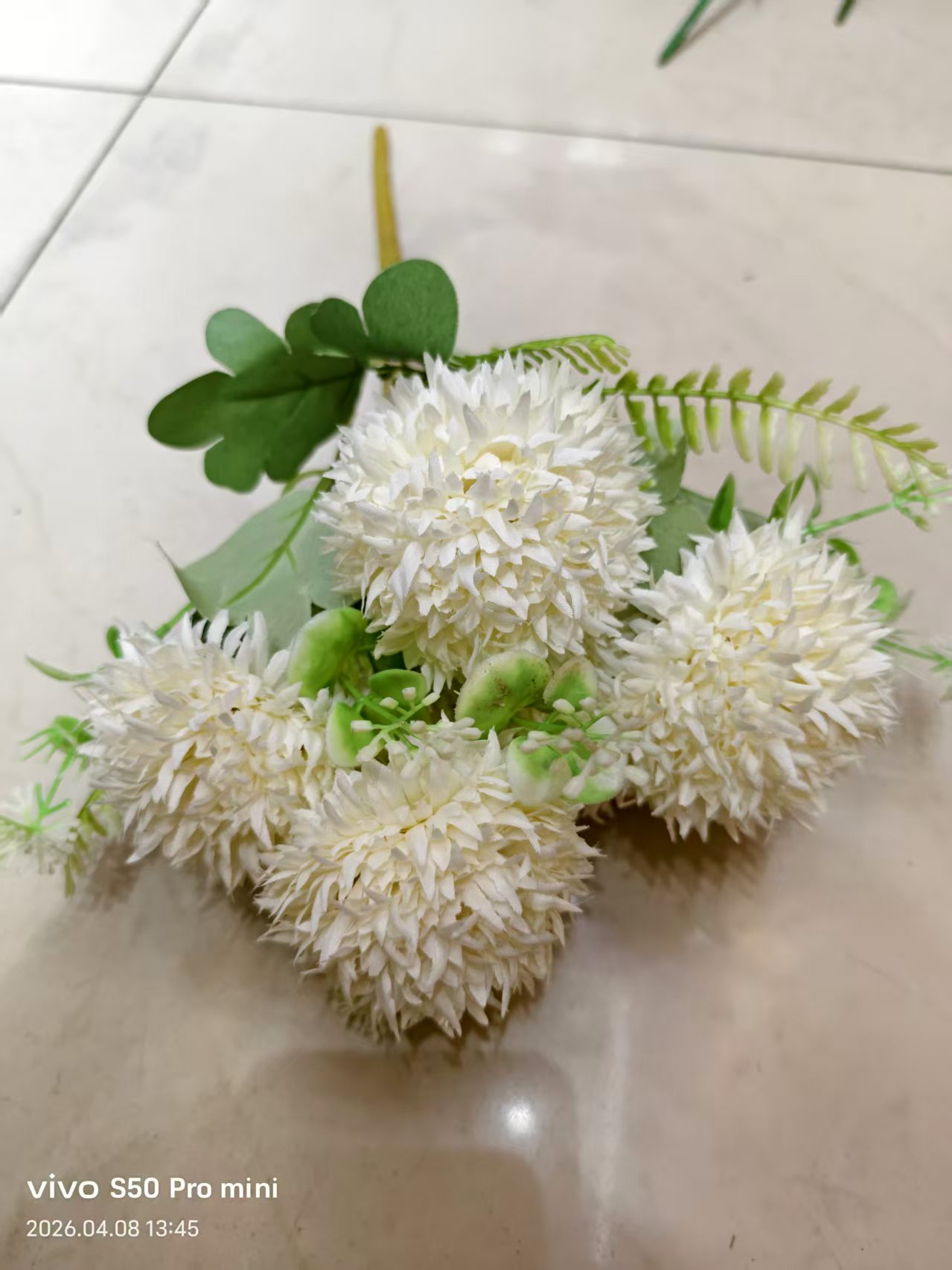 批发5头刺球仿真花假花塑料花DIY装饰花把花家饰塑料花婚庆现场布置装饰花