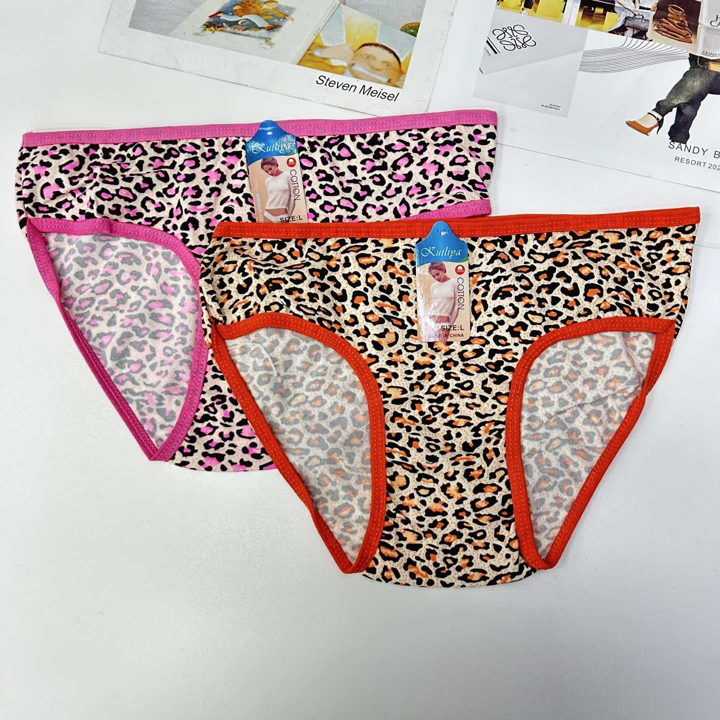 DD-562#L mixed-color women's underwear, women's printed women's briefs, milk silk underwear, best-selling underwear in Africa and South America, underwear QNI details Picture