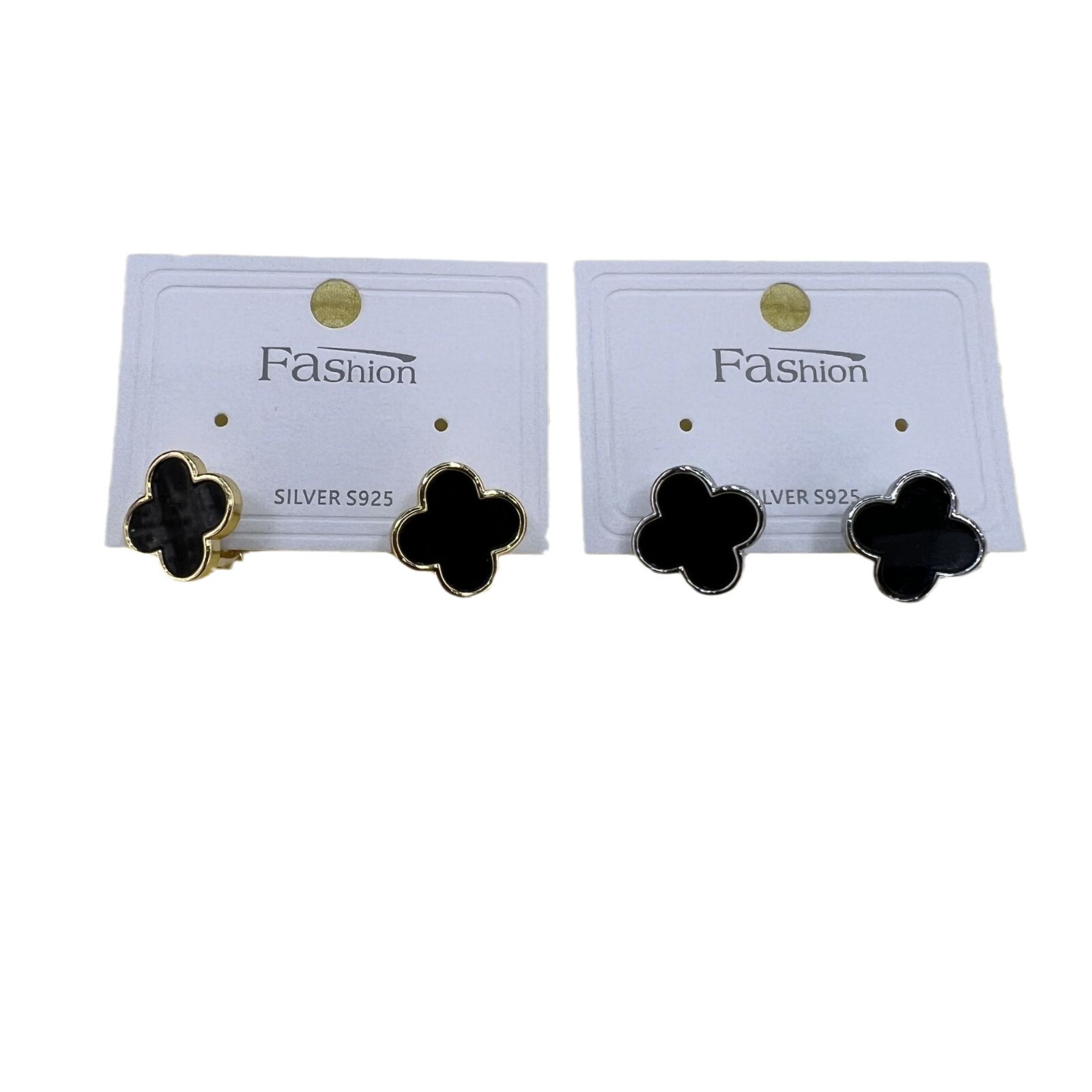 New trendy four-leaf clover stud earrings for girls' high school version s925 silver needle non-allergenic natural white mother-of-pearl agate earrings Application Scenario