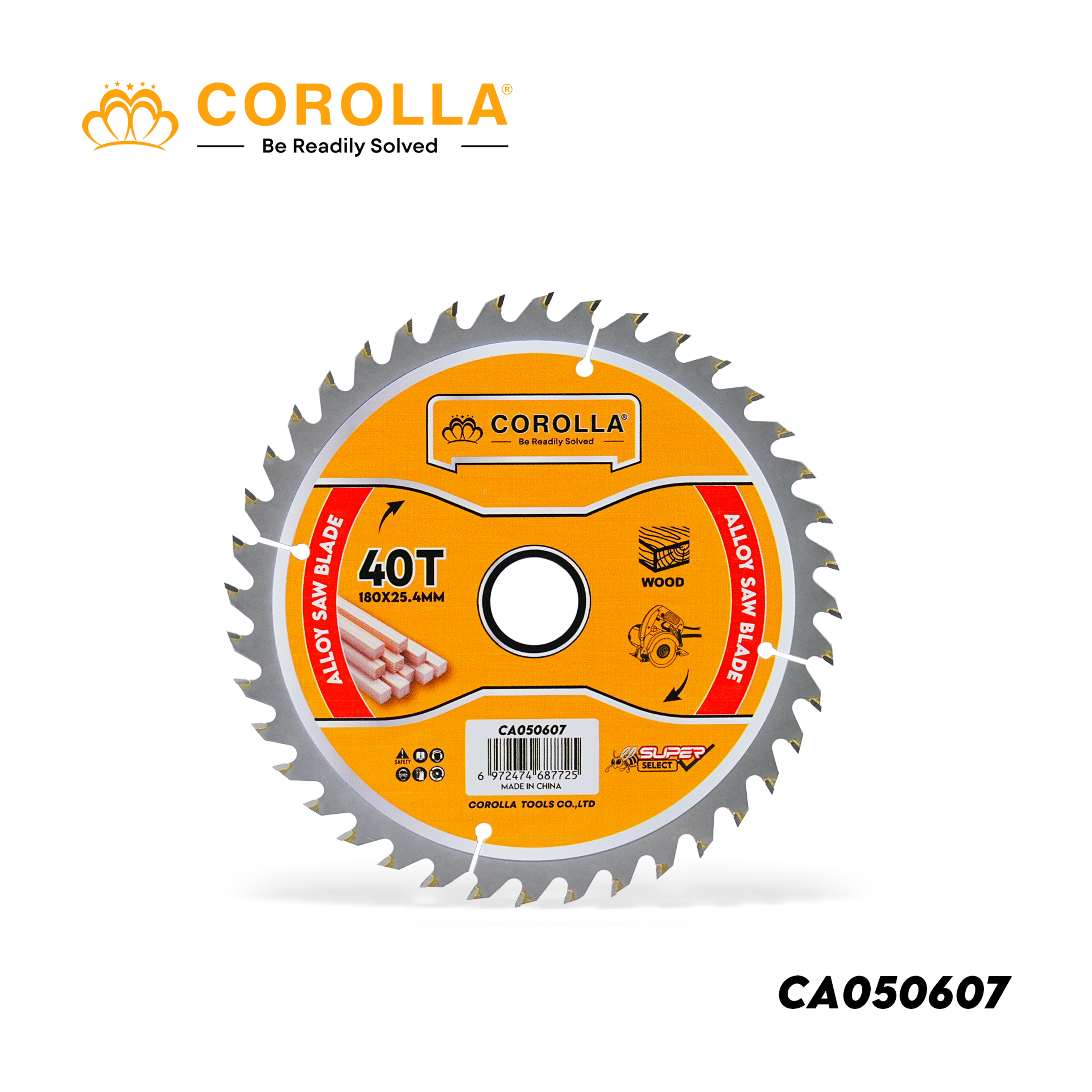 CA050607 COROLLA木工锯片180合金锯片圆形金属锯片切割片单片机专用