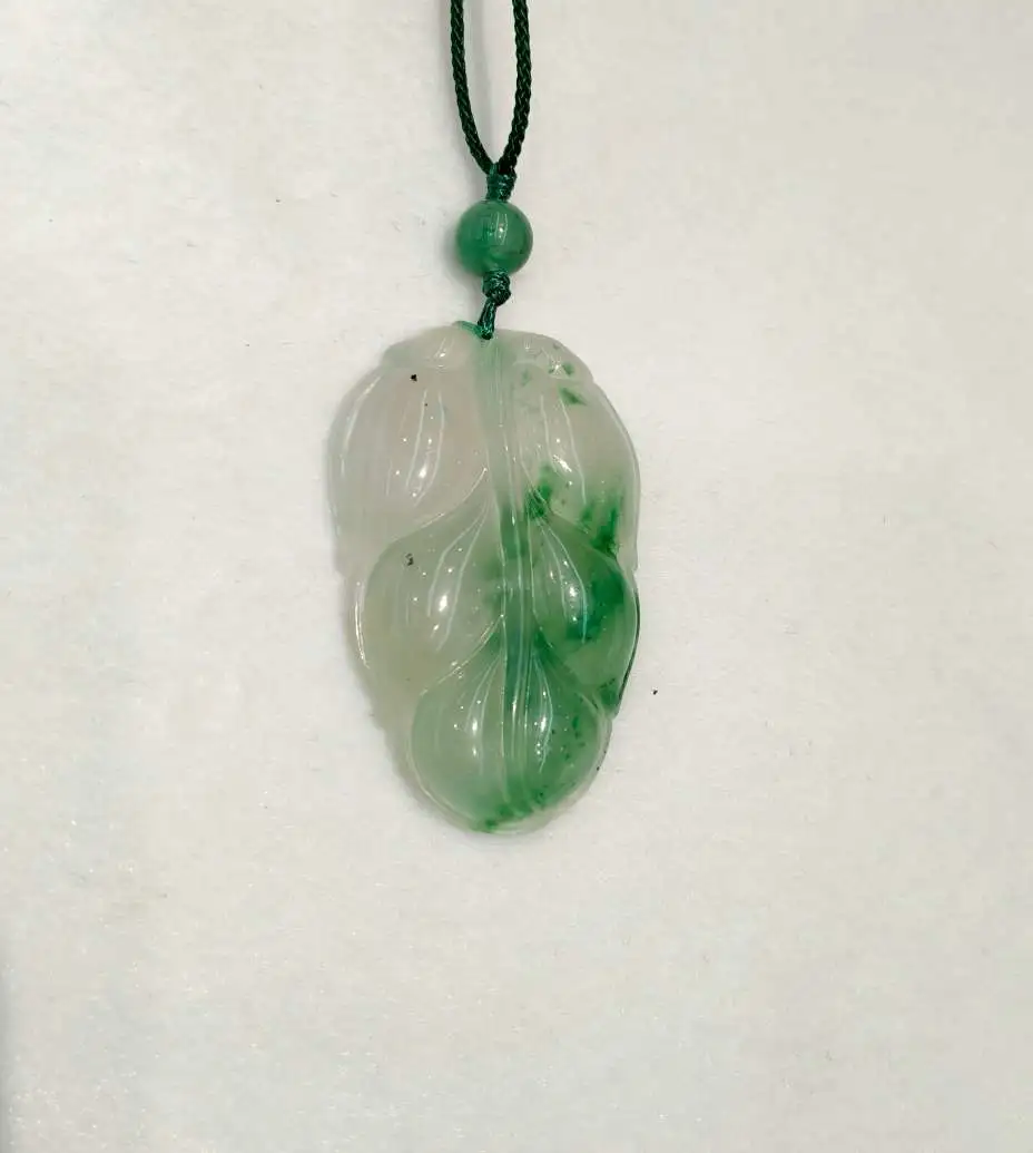 "Smoke and Rain Non-jadeite Pendant, high-end African jadeite natural jade pendant, large pendant for family business. detail image 10