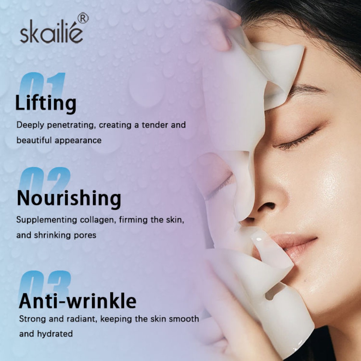 BIO-COLLAGEN REAL DEEP MASK Hydrating Facial Mask for Men Cross-border Natural Repair details Picture