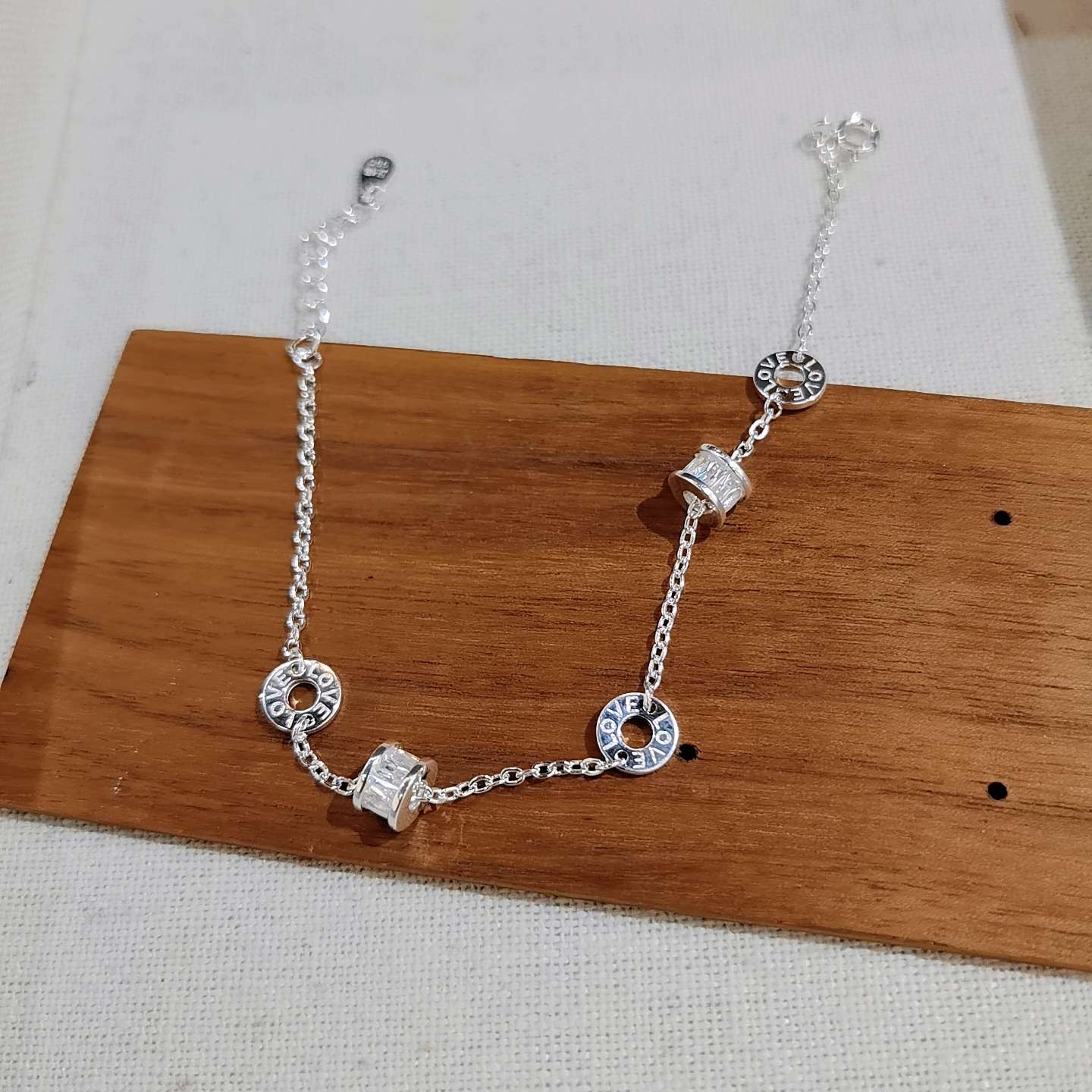 Pure silver small waist bracelet Specification image