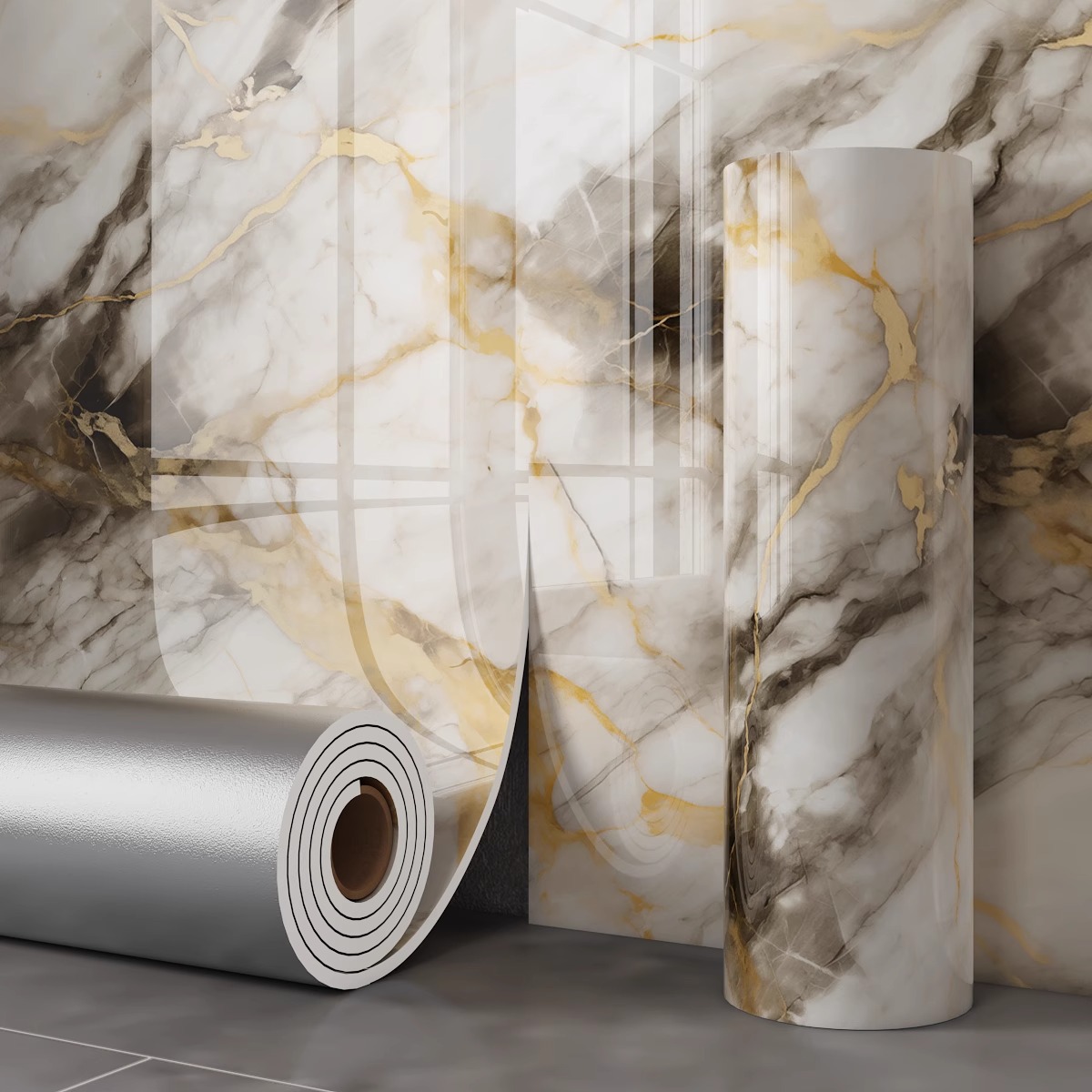 Tile-like wallpaper, self-adhesive marble, waterproof and moisture-proof, home TV background, wall and wall coverings, decorative wall stickers detail image 6