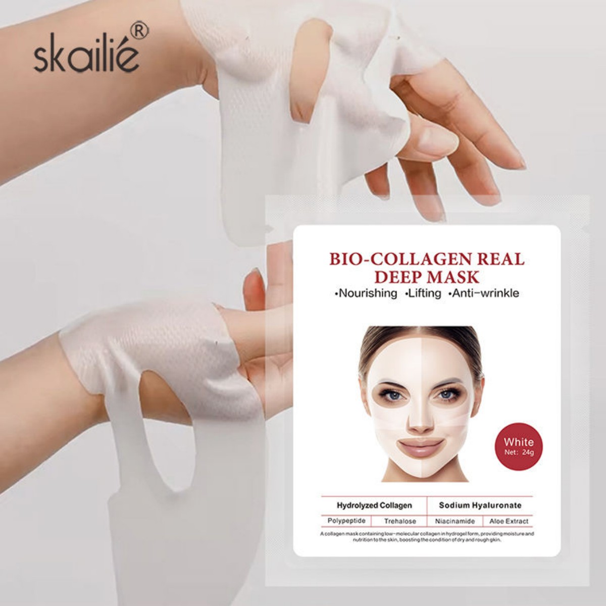 BIO-COLLAGEN REAL DEEP MASK Hydrating Facial Mask for Men Cross-border Natural Repair Item Picture