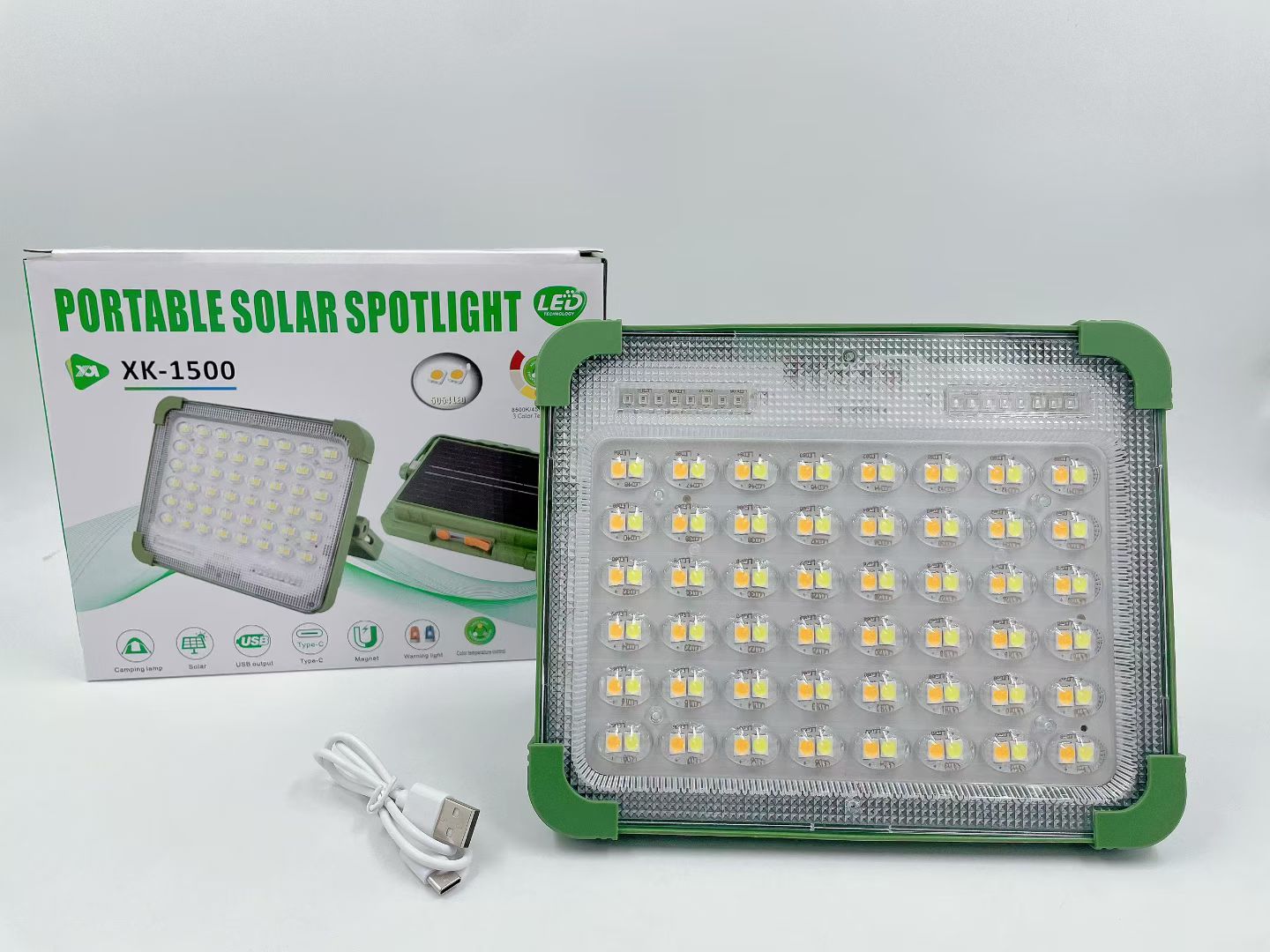 Camping lamp, telescopic three-leaf lamp, camping lamp, fire safety indicator light, camping supplies, mountain outdoor camping