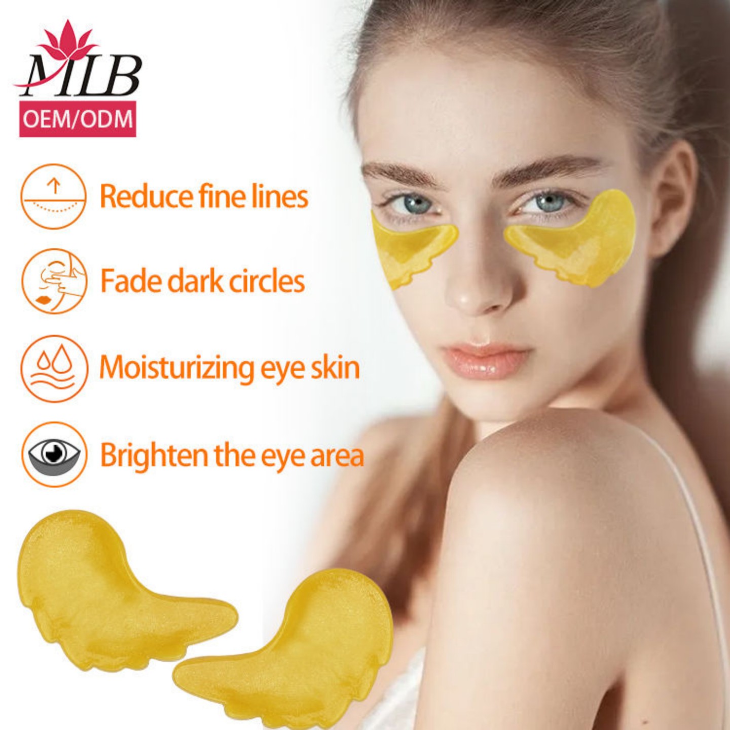 New skin care products: Crystal Collagen Eye Patch, Hydrogel Eye pad, rose 24k gold for dark circles Specification image