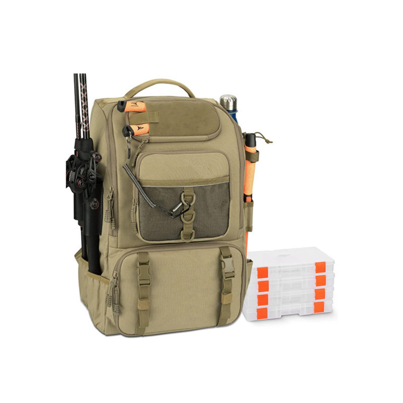 Lure bag Outdoor fishing backpack, portable multi-functional multi-layer layered fishing bag, sea fishing tactical fishing gear bag, hiking bag detail image 5