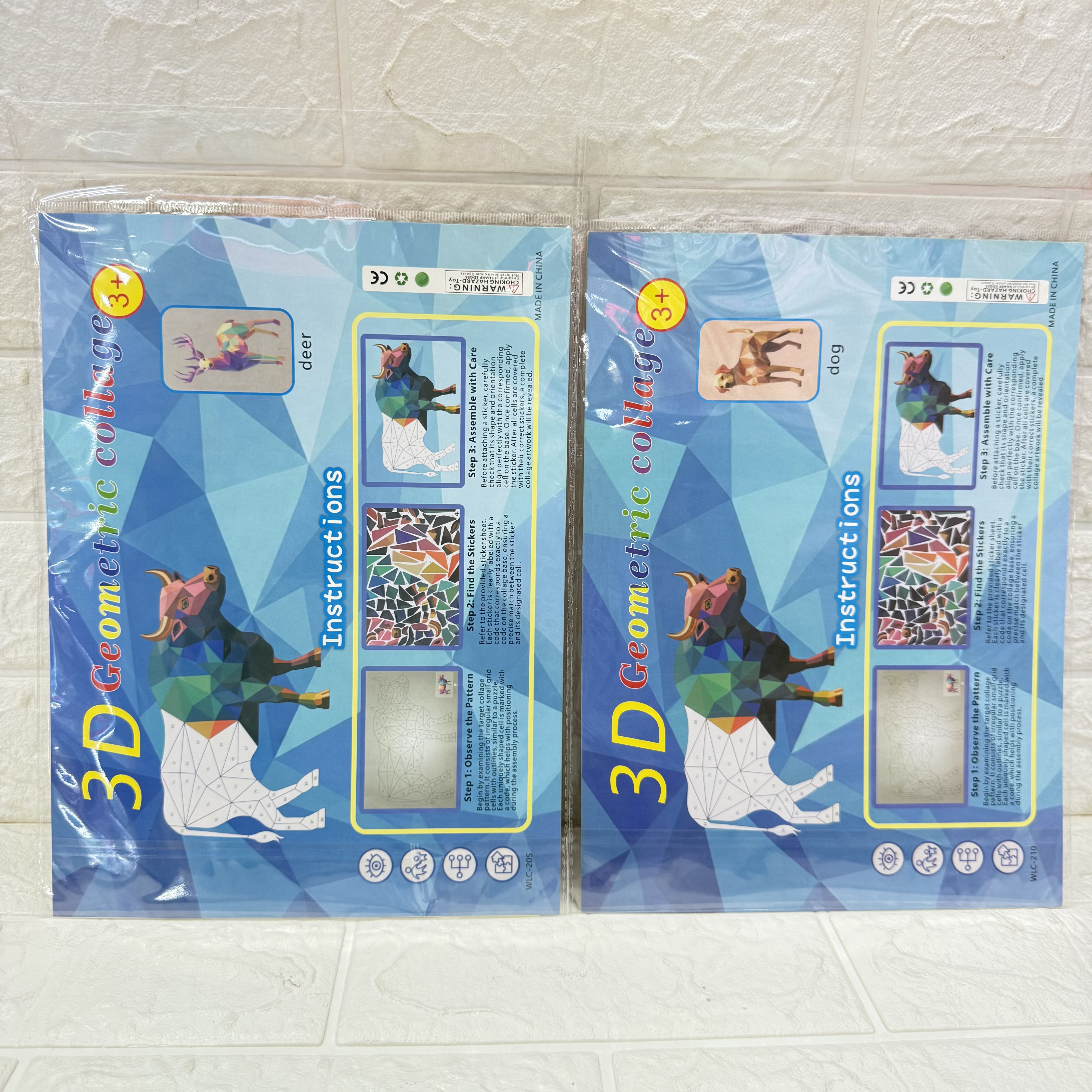 Cartoon 3D collage stickers, geometric three-dimensional collage, animal diy decorative collage, handmade diy collage pic 11