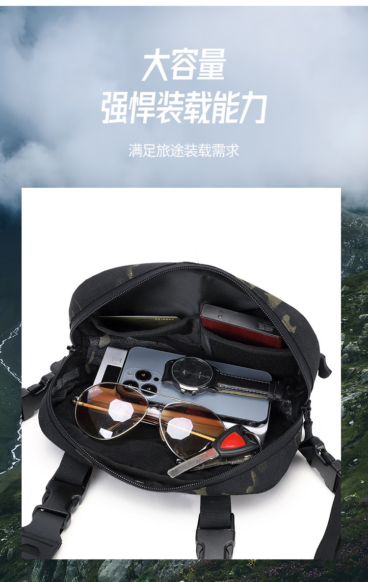 Lure bag Fishing backpack, men's and women's lightweight outdoor bag, sports multi-functional tool bag, camping chest bag detail image 11