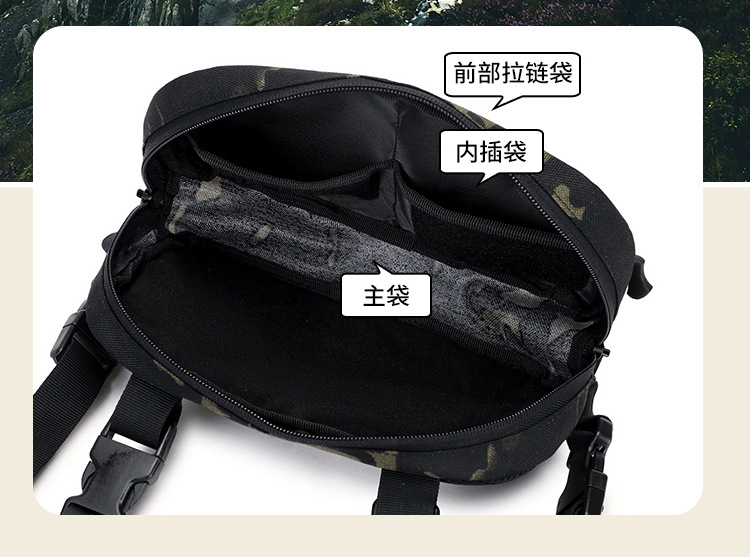 Lure bag Fishing backpack, men's and women's lightweight outdoor bag, sports multi-functional tool bag, camping chest bag detail image 15
