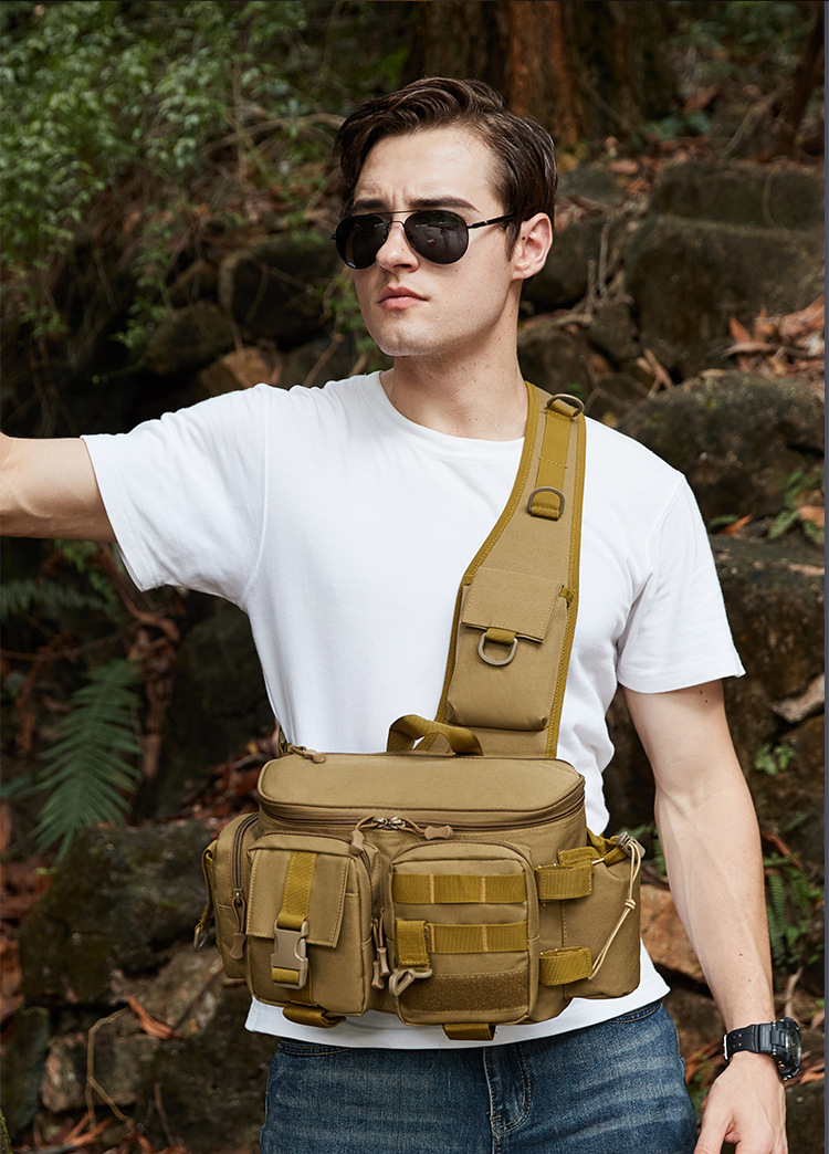 Lure bag: Multi-functional lure fishing bag, large-capacity outdoor sports tactical bag, men's fishing gear bag, crossbody bag detail image 17