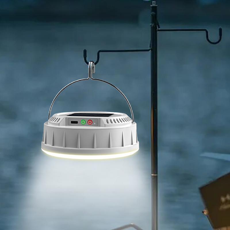 V158 luz de campamento de emergencia recargable solar al aire libre luz de campamento de atmósfera luces de cadena de colores cinta de medir luces de tienda de almacenamiento luces de stand de mercado nocturno details Picture