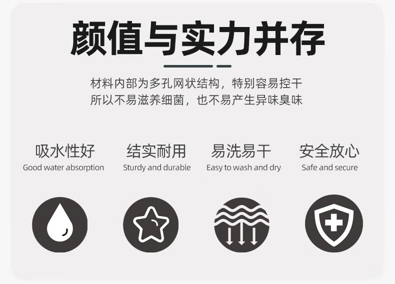Sunday 2片装单层笑脸感温海绵  厨房去污详情3